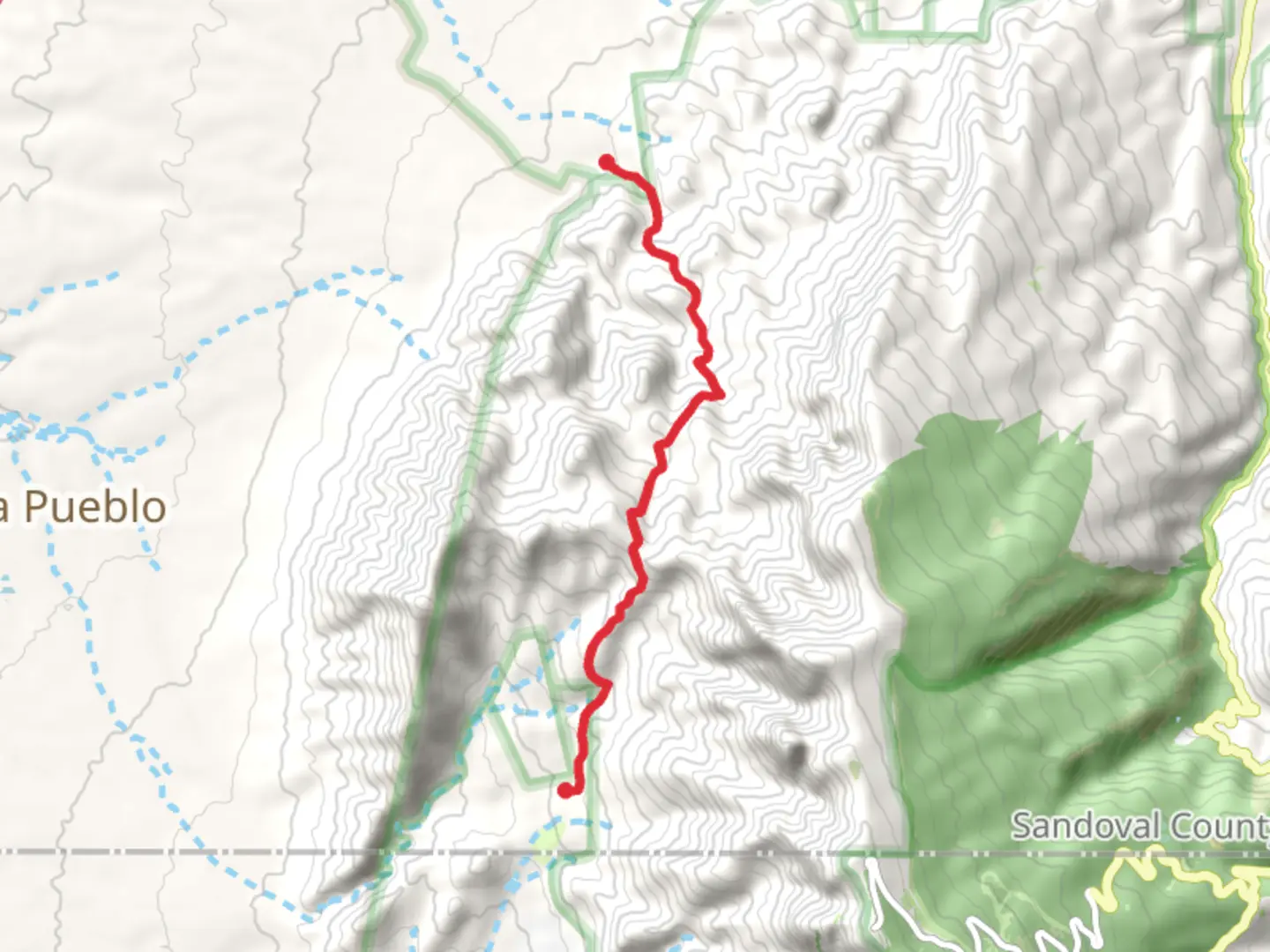 An image depicting the trail Piedra Lisa North and South and its surrounding area.