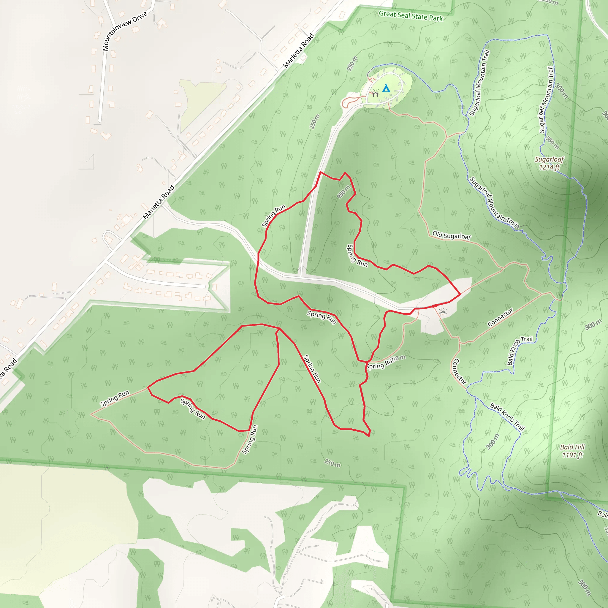 Spring Run Loop - Long mobile static map