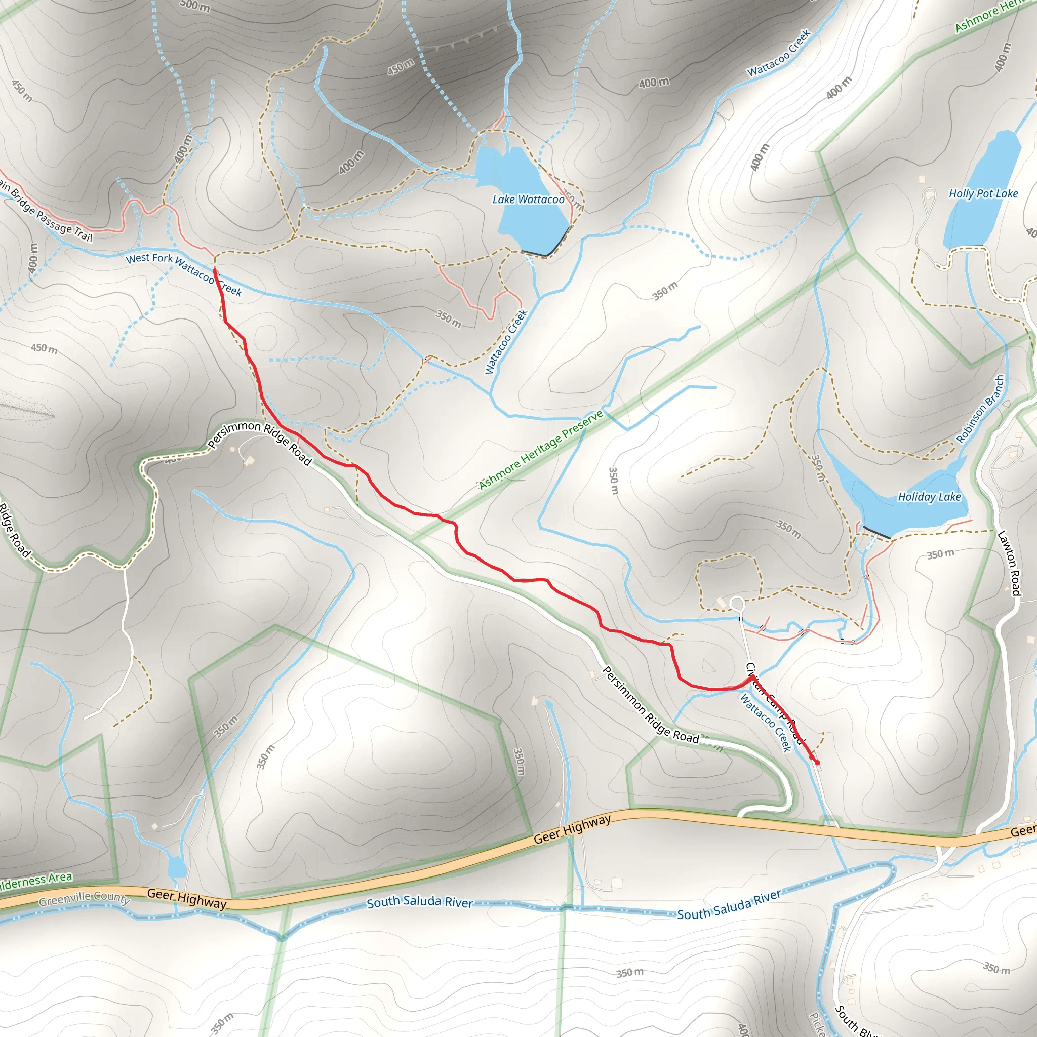 Mountain Bridge Passage Trail - Short mobile static map