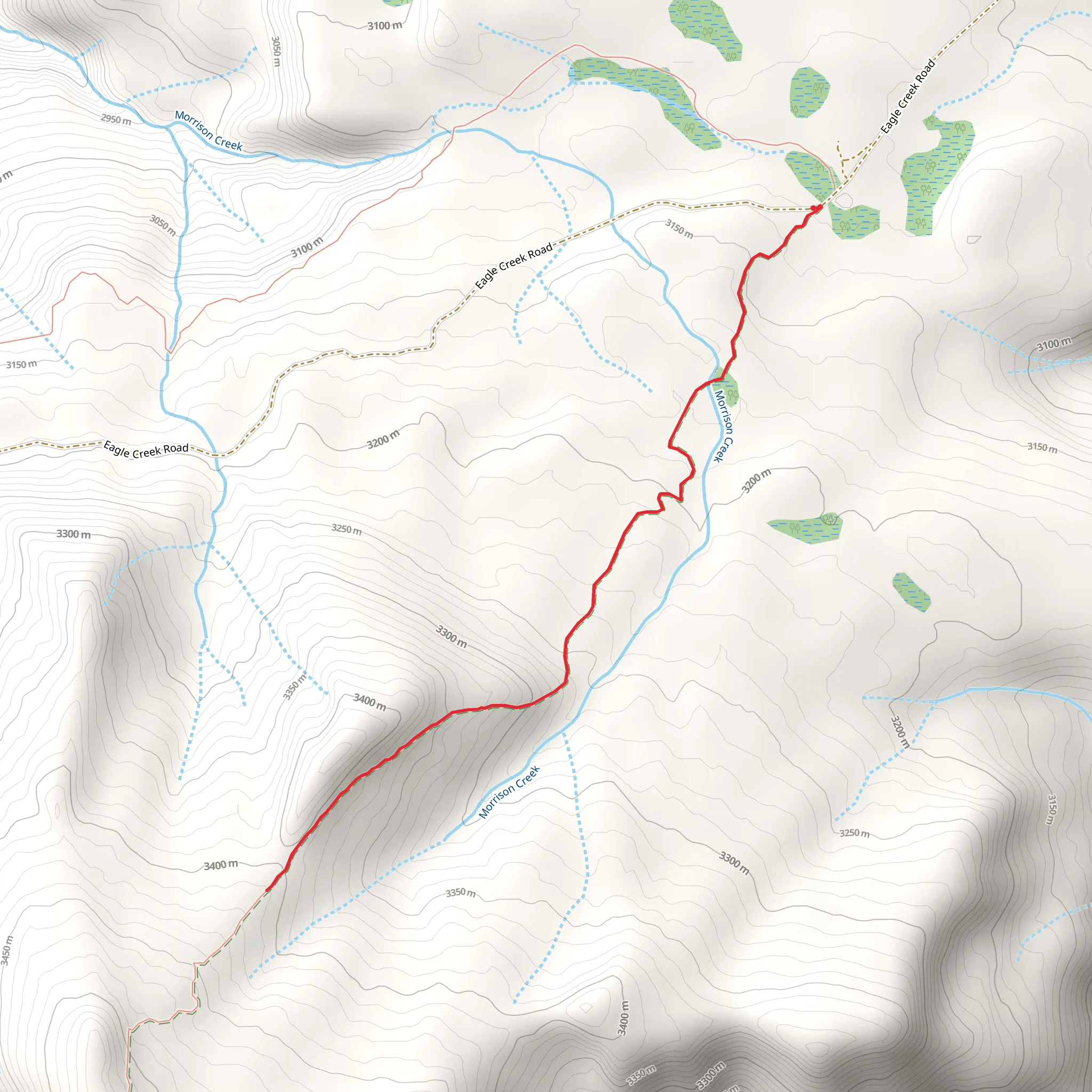 Calico National Recreation Trail Out and Back mobile static map