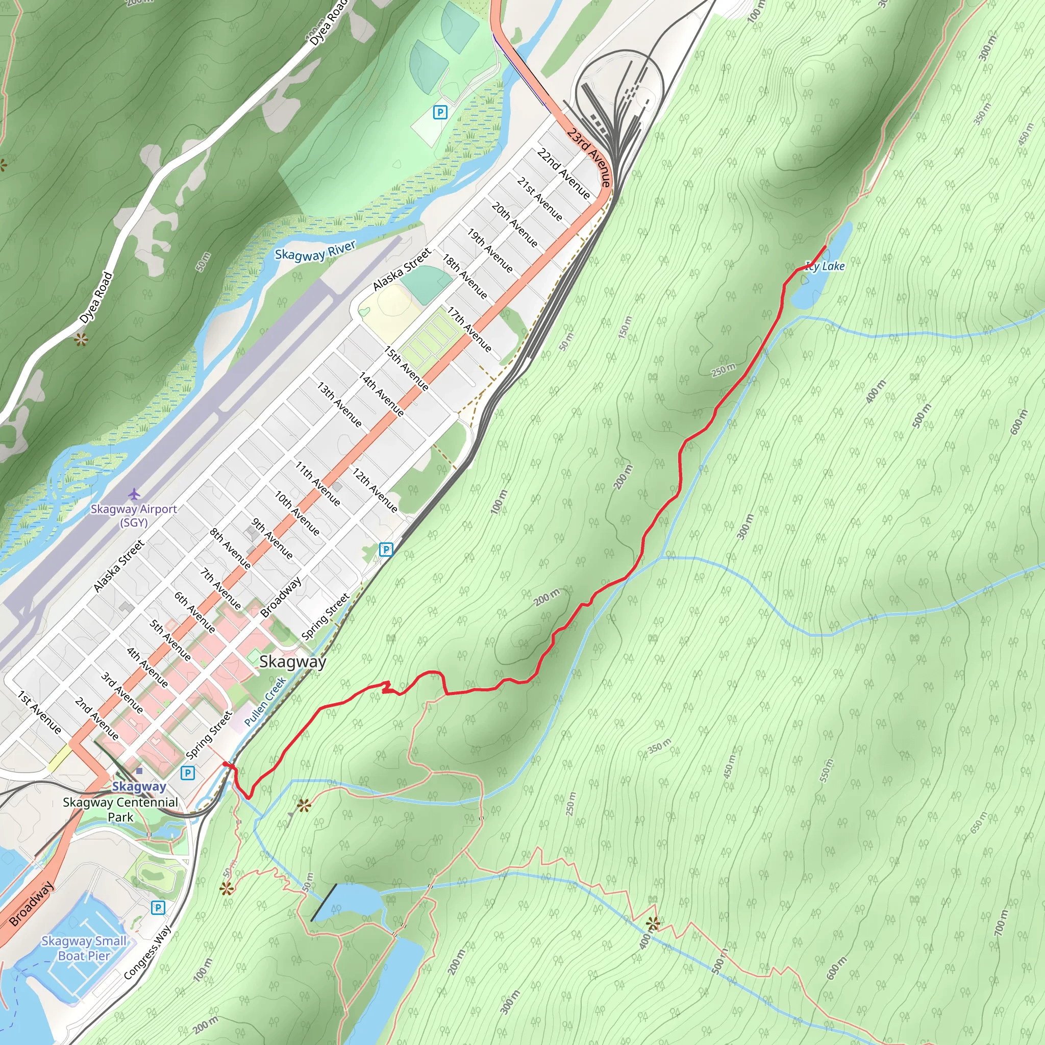 Icy Lake Trail mobile static map