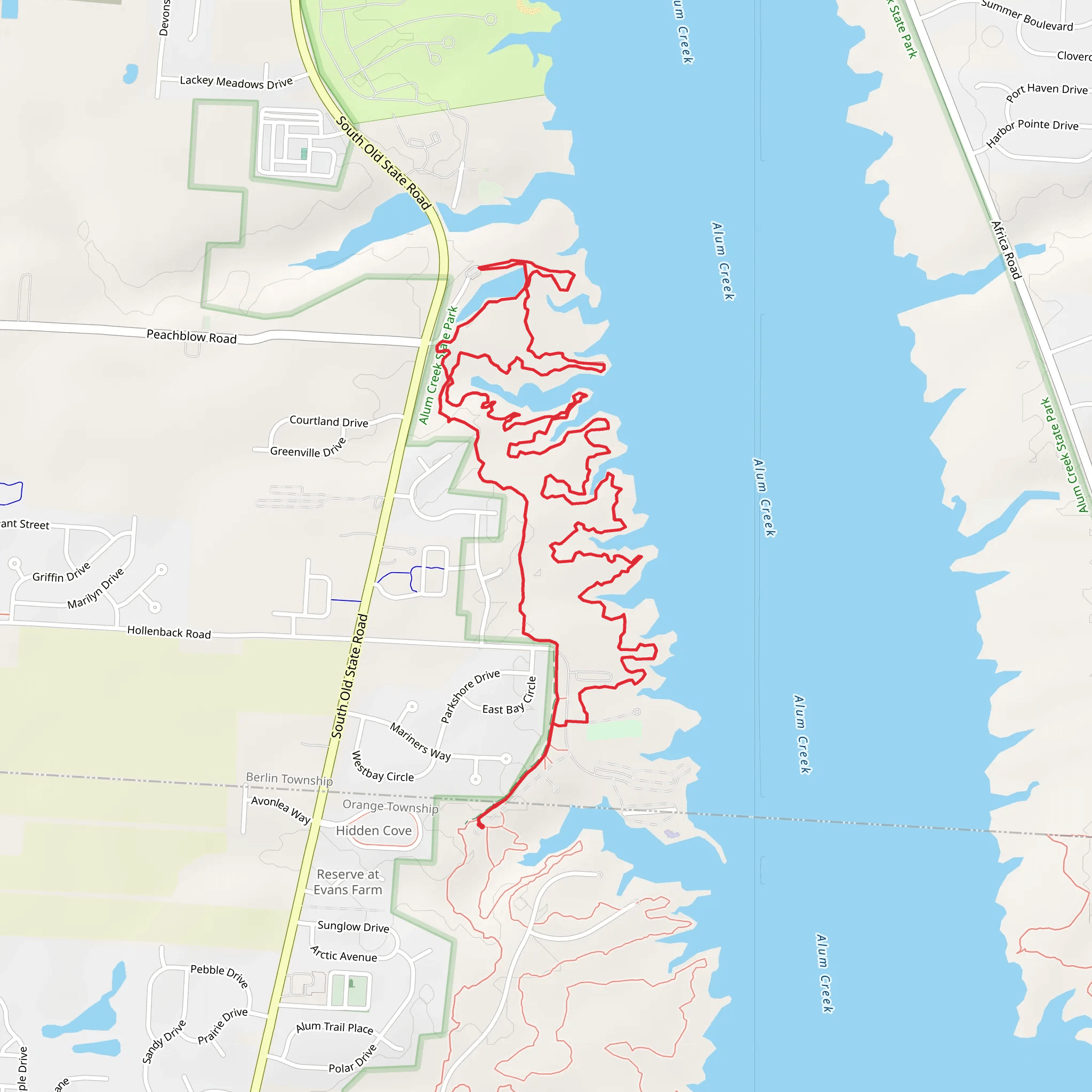 Park Office Hollenback Loop Trail mobile static map