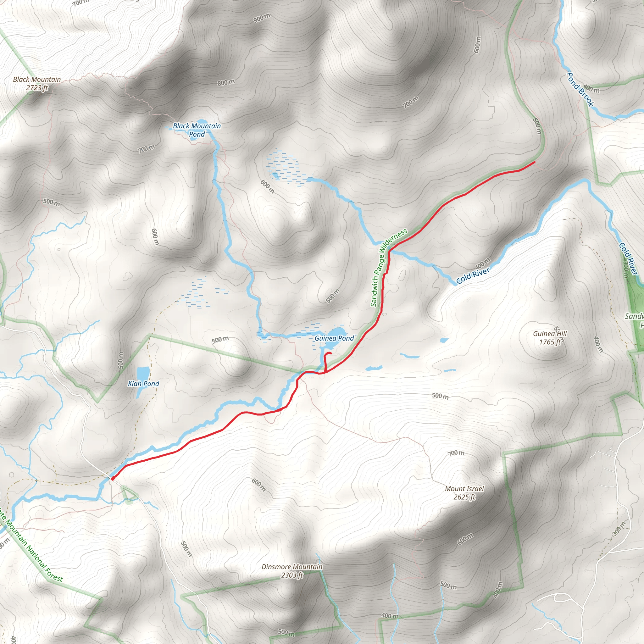 Guinea Pond Trail mobile static map