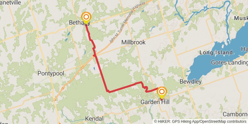 Ganaraska Trail stage 2 Map