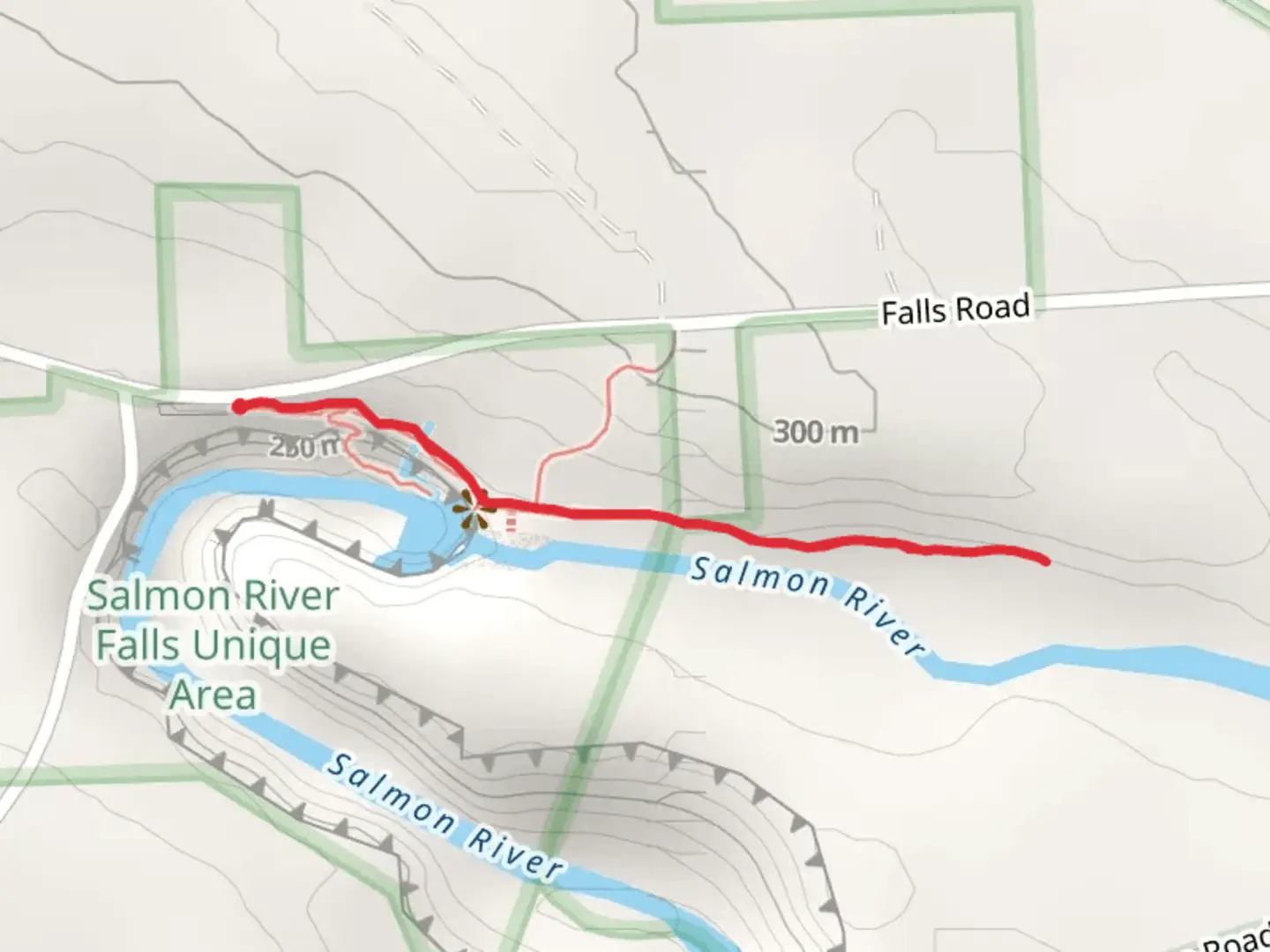 An image depicting the trail Salmon River Trail and its surrounding area.