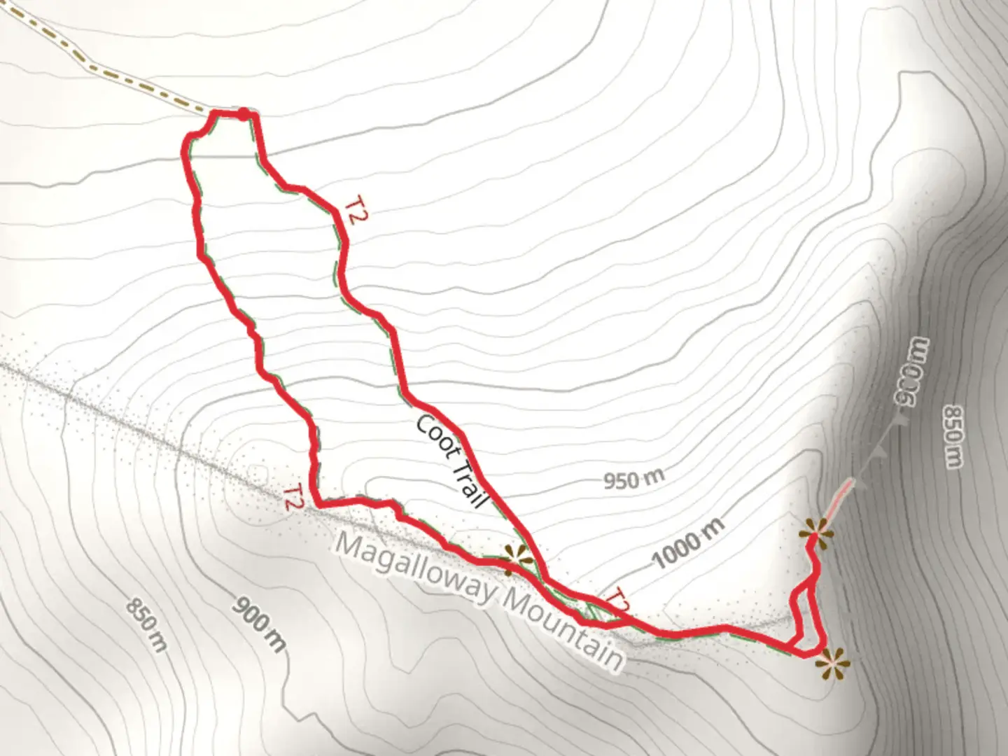 An image depicting the trail Magalloway Mountain via Coot Trail Loop and its surrounding area.