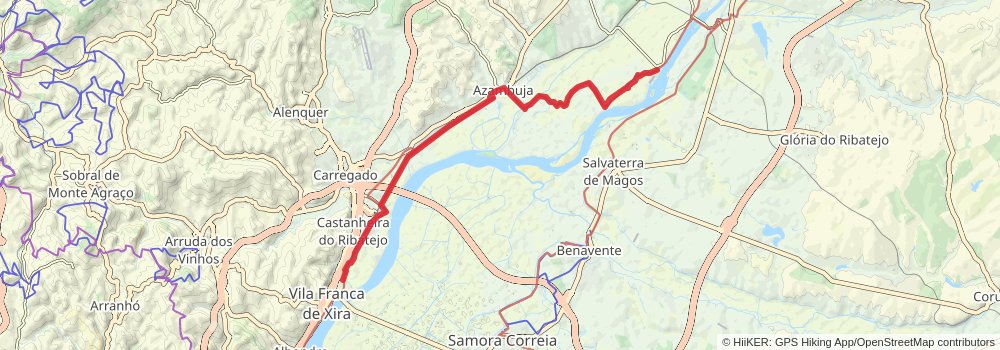 Camino Portugues da Costa stage 3 Map