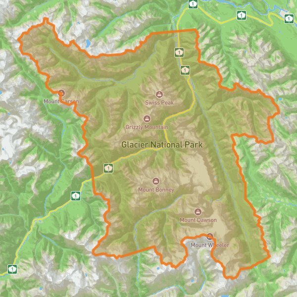 Glacier National Park Of Canada mobile static map