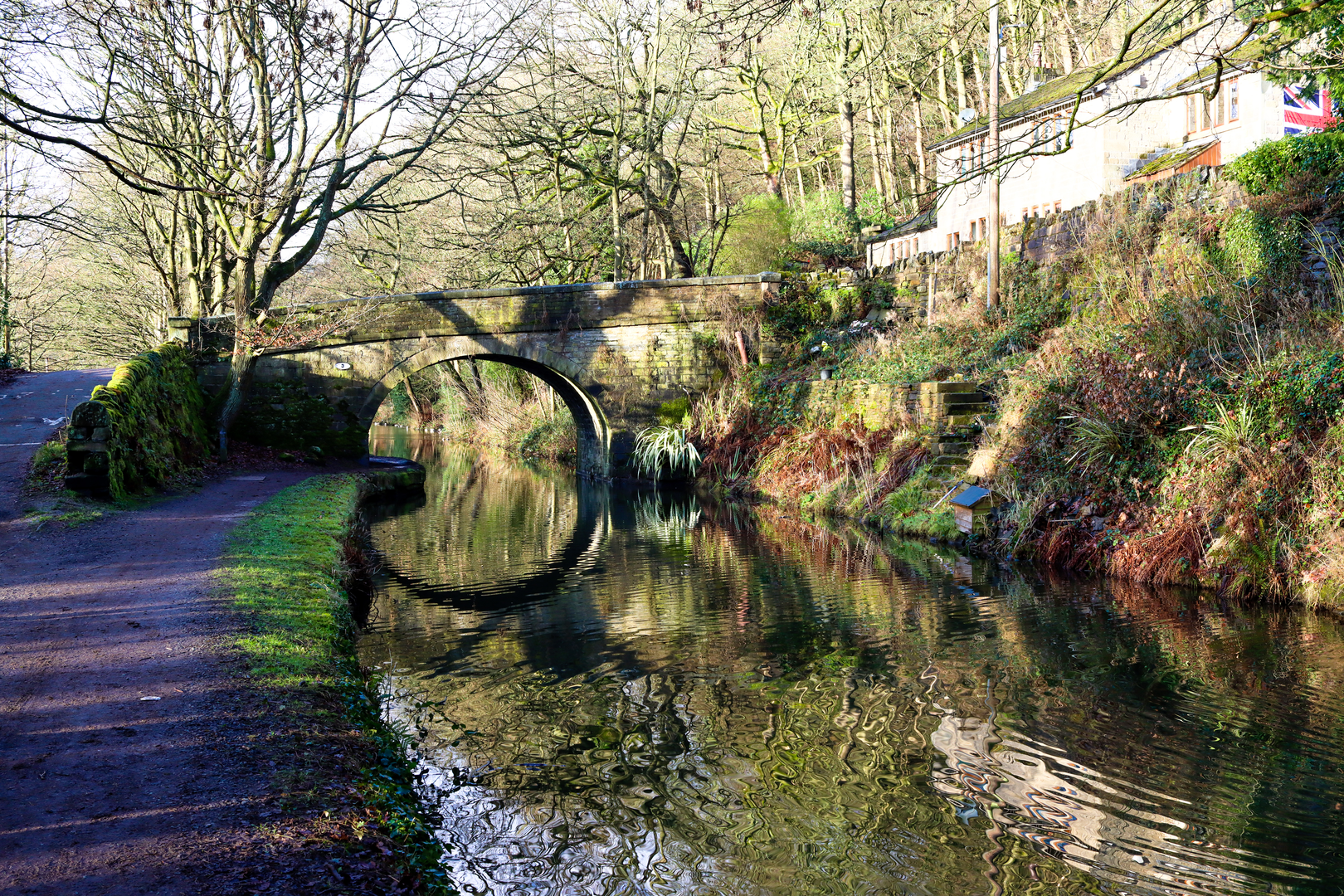 An image depicting the trail Calder Woodland Way and its surrounding area.