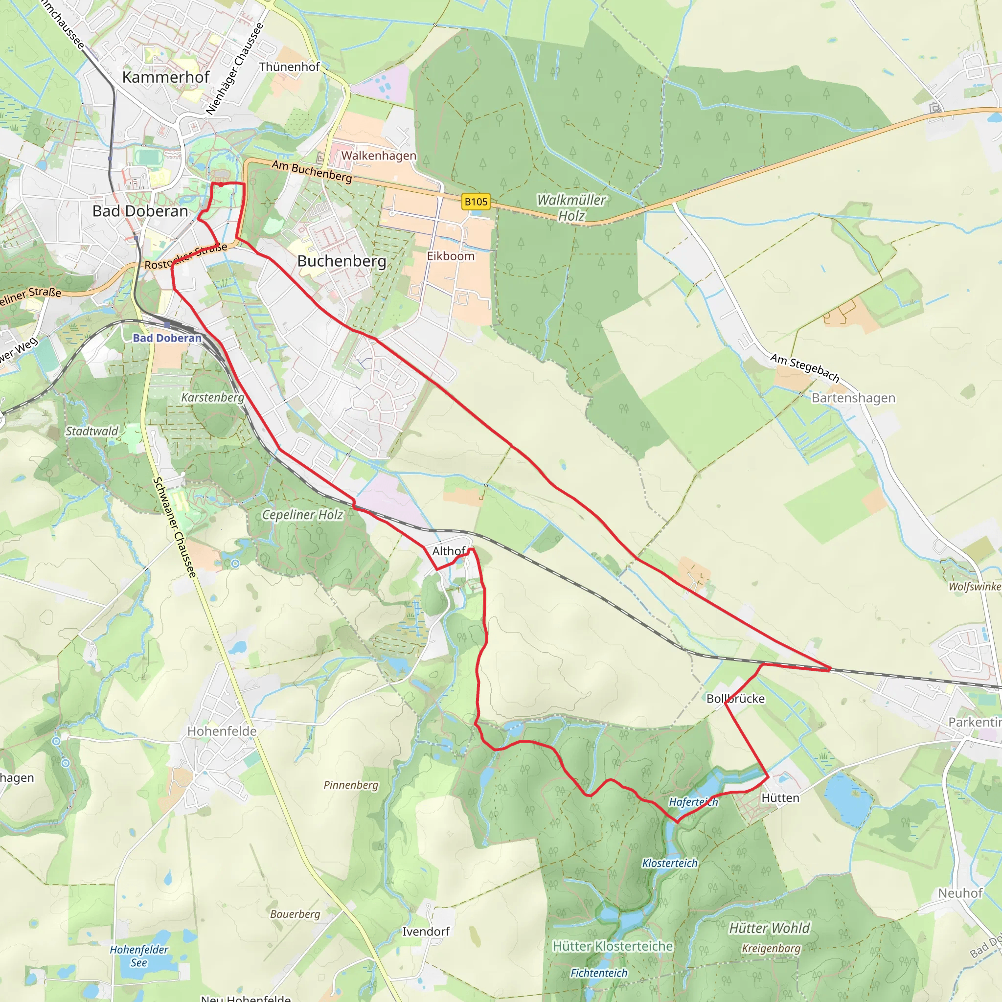Doberaner Klostertour Loop mobile static map