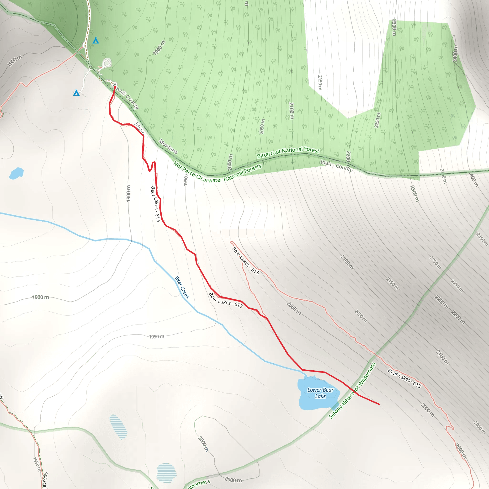 Lower Bear Lake mobile static map