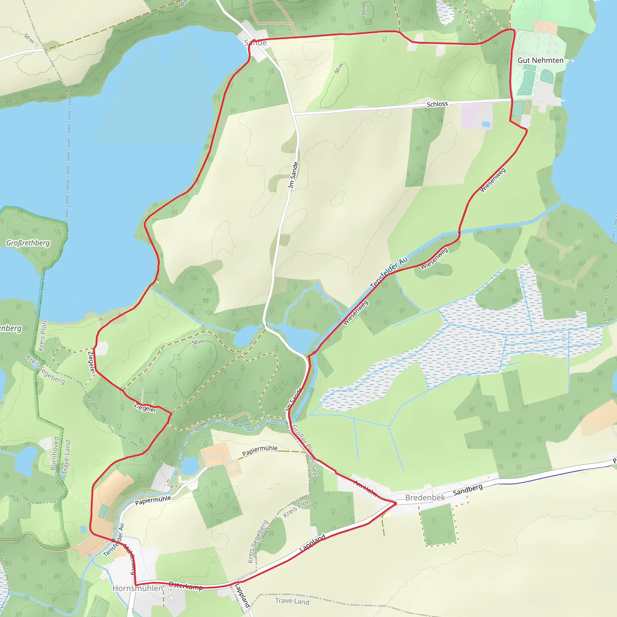 Rundweg Gut Nehmten mobile static map