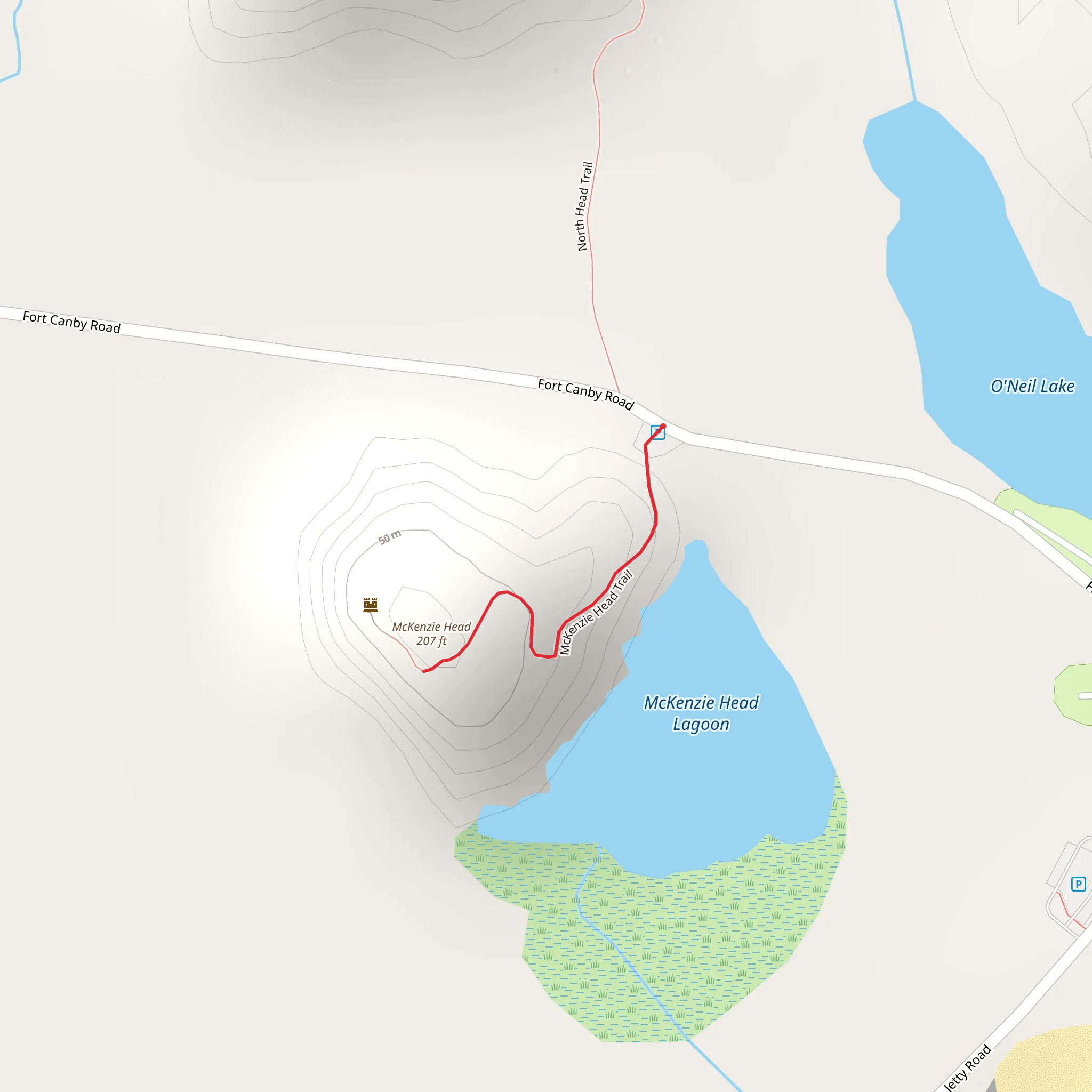 McKenzie Head Trail mobile static map