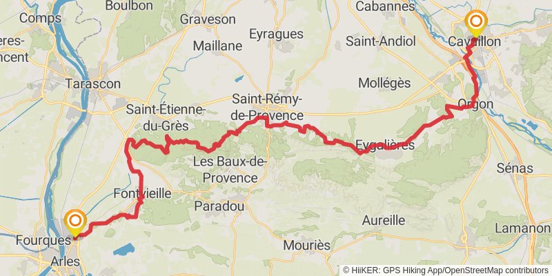 Camino Claviere-Candanchu via Arles stage 6 Map