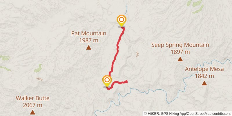 Pat Mountain Trail via Pat Mesa Trail stage 2 Map