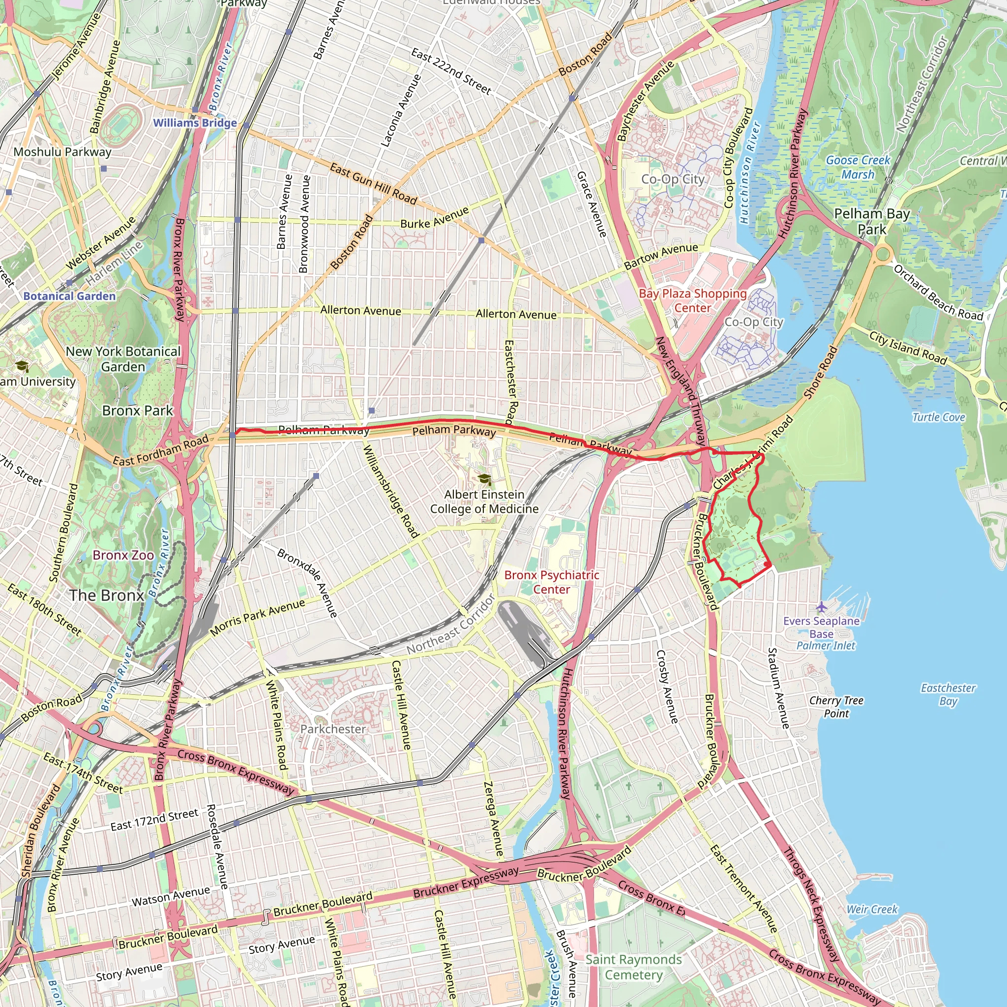Pelham Bay Park Loop mobile static map