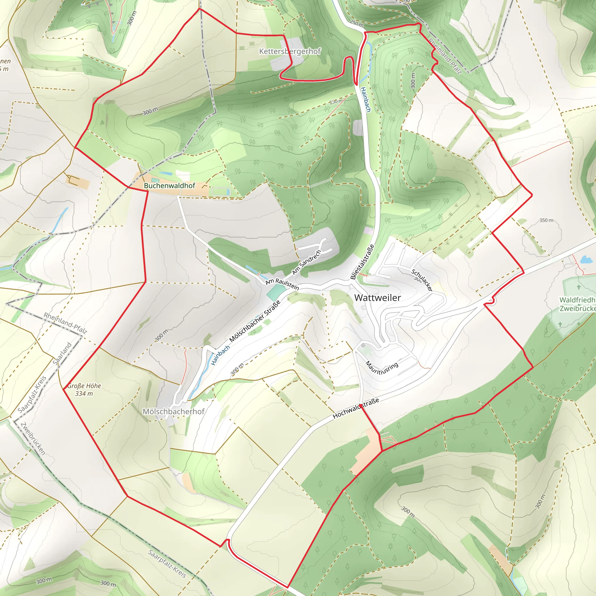 Grosse Hoehe via Kettersbergerhof mobile static map