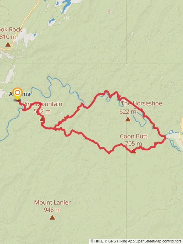 Rabbit Creek, Abrams Falls and Hannah Mountain Loop Trail via Scott Gap
