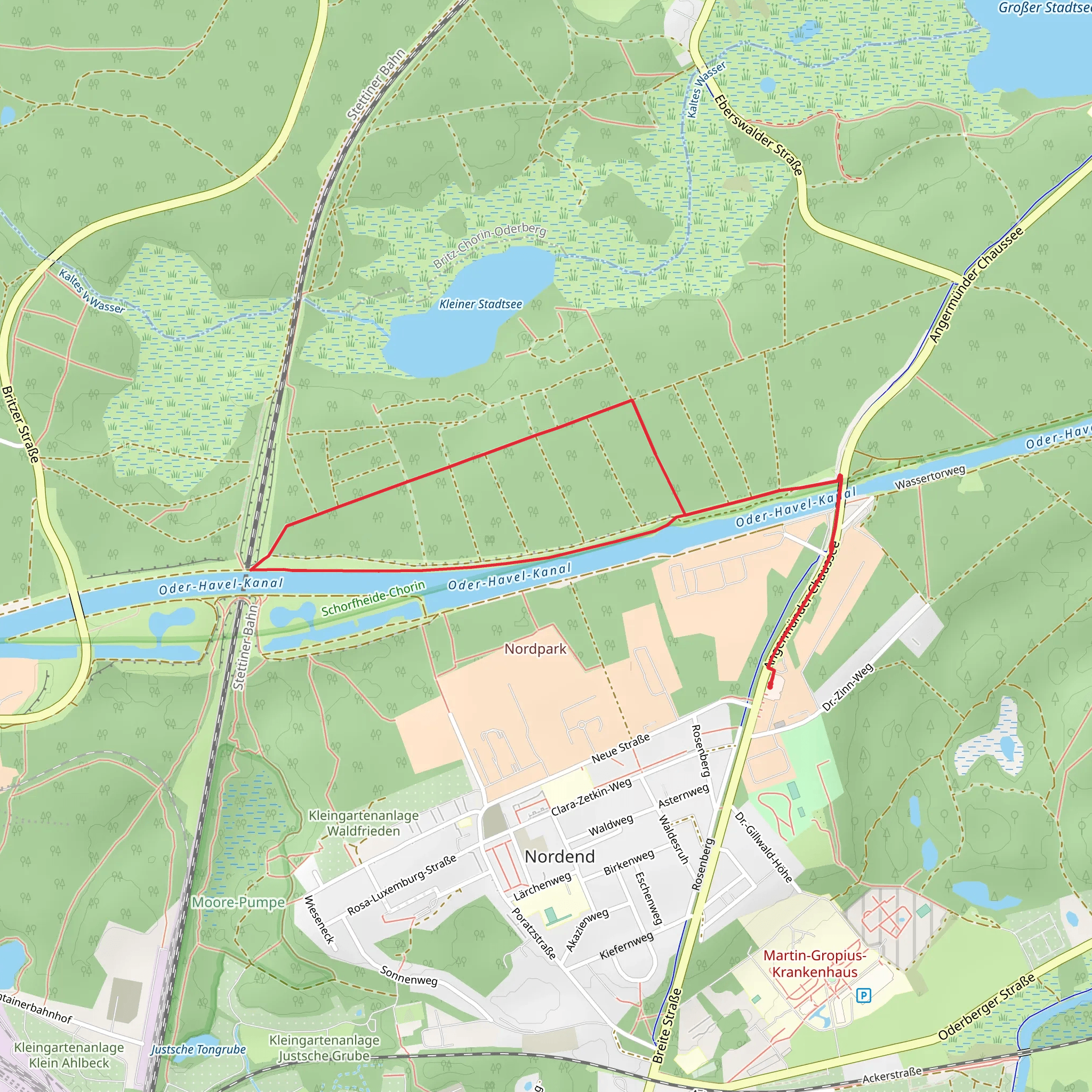 Kanalbrücke Eberswalde Loop mobile static map
