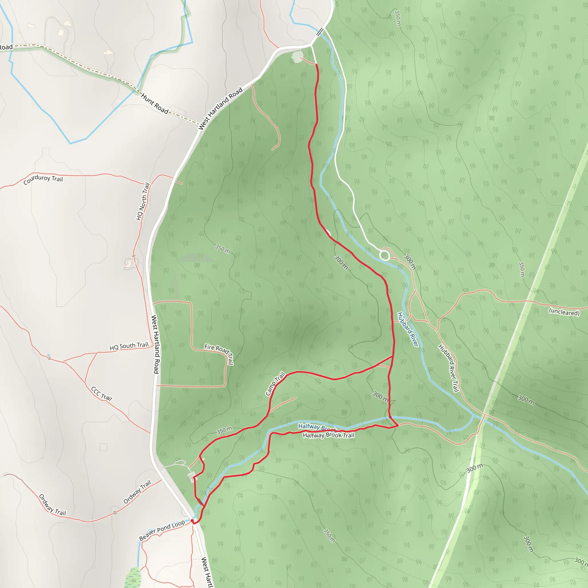 Camp and Halfway Brook Trail mobile static map