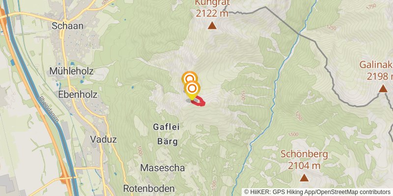 Liechtensteiner Panoramaweg spur 1 Map