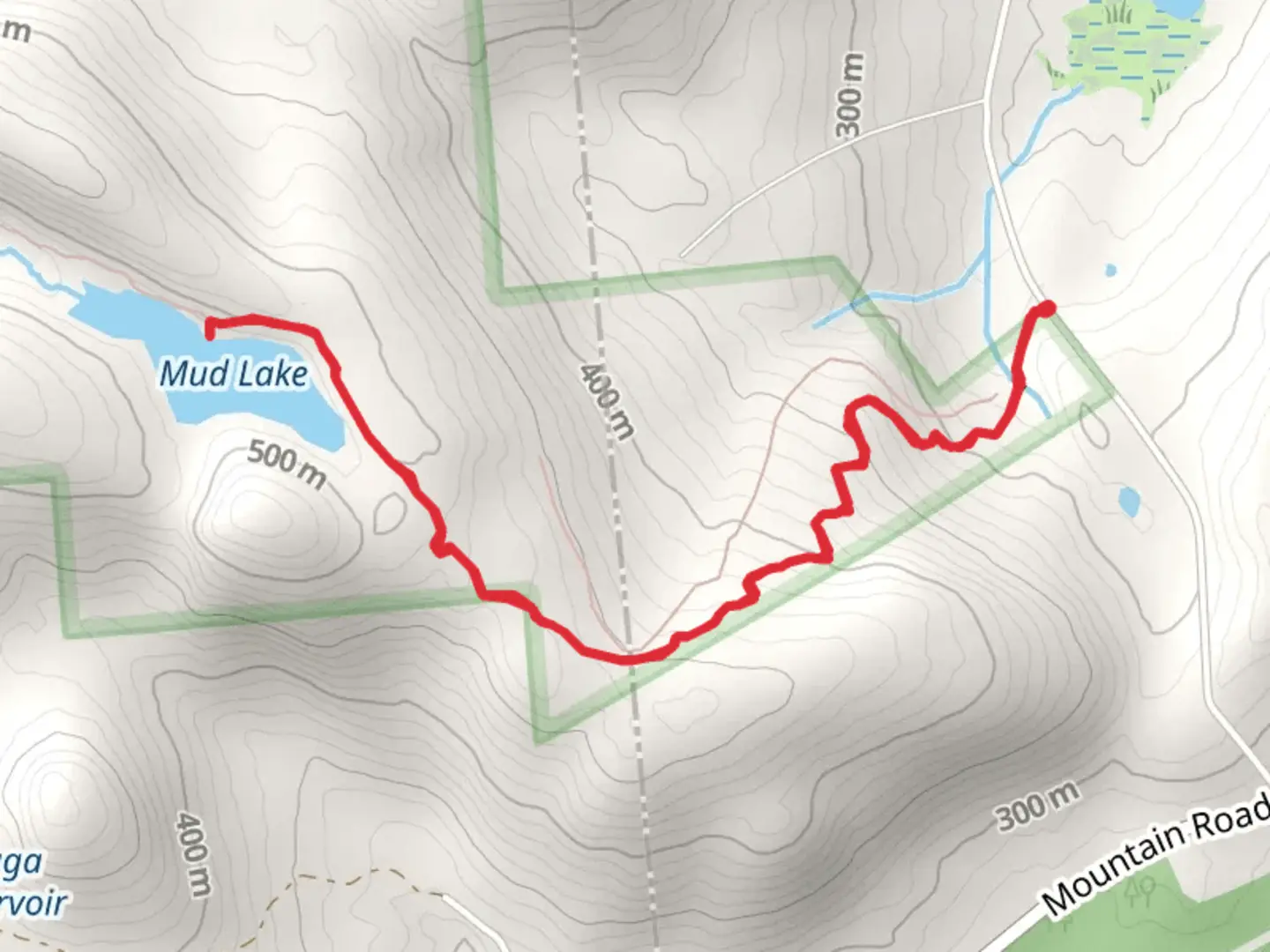An image depicting the trail Mud Lake via Northville-Placid Trail and its surrounding area.