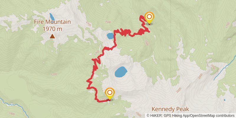 Ultra Pedestrian North Loop stage 195 Map