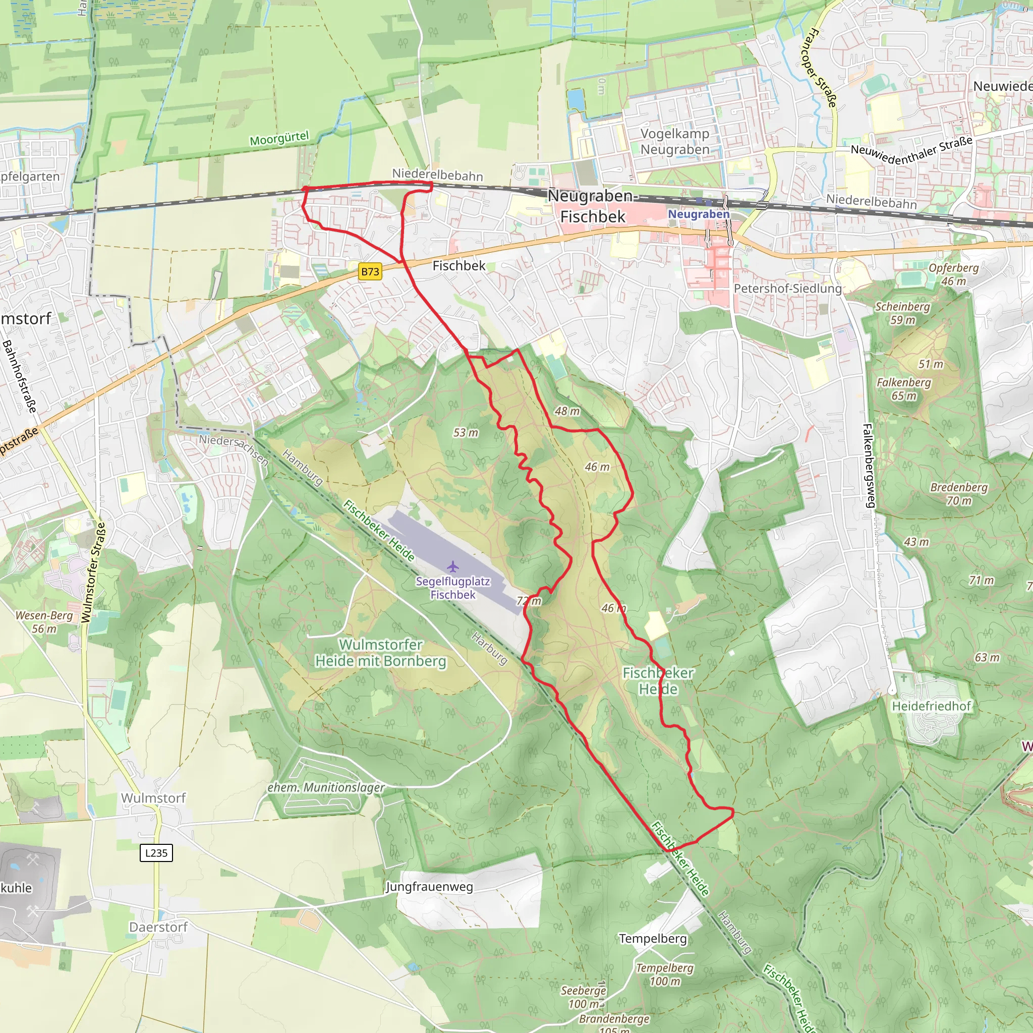 Fischbeker Heide Loop mobile static map