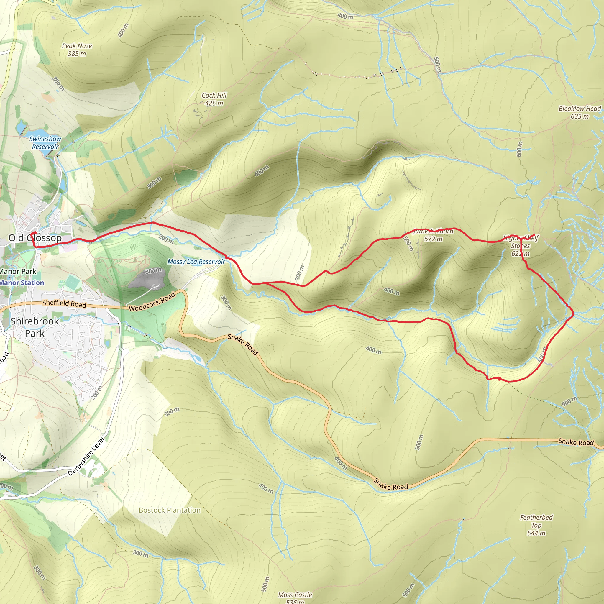 James's Thorn and Higher Shelf Stones Loop mobile static map