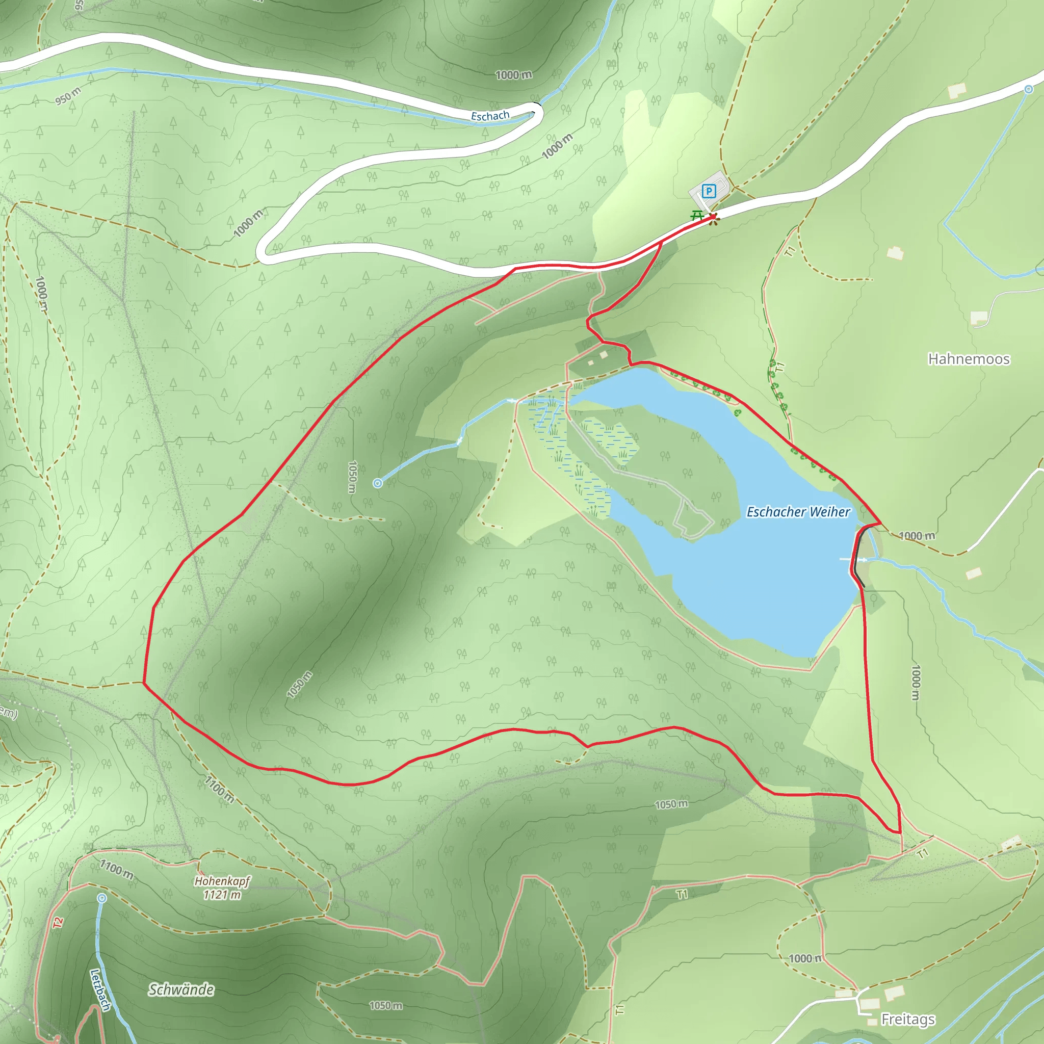 Eschacher Weiher Loop mobile static map