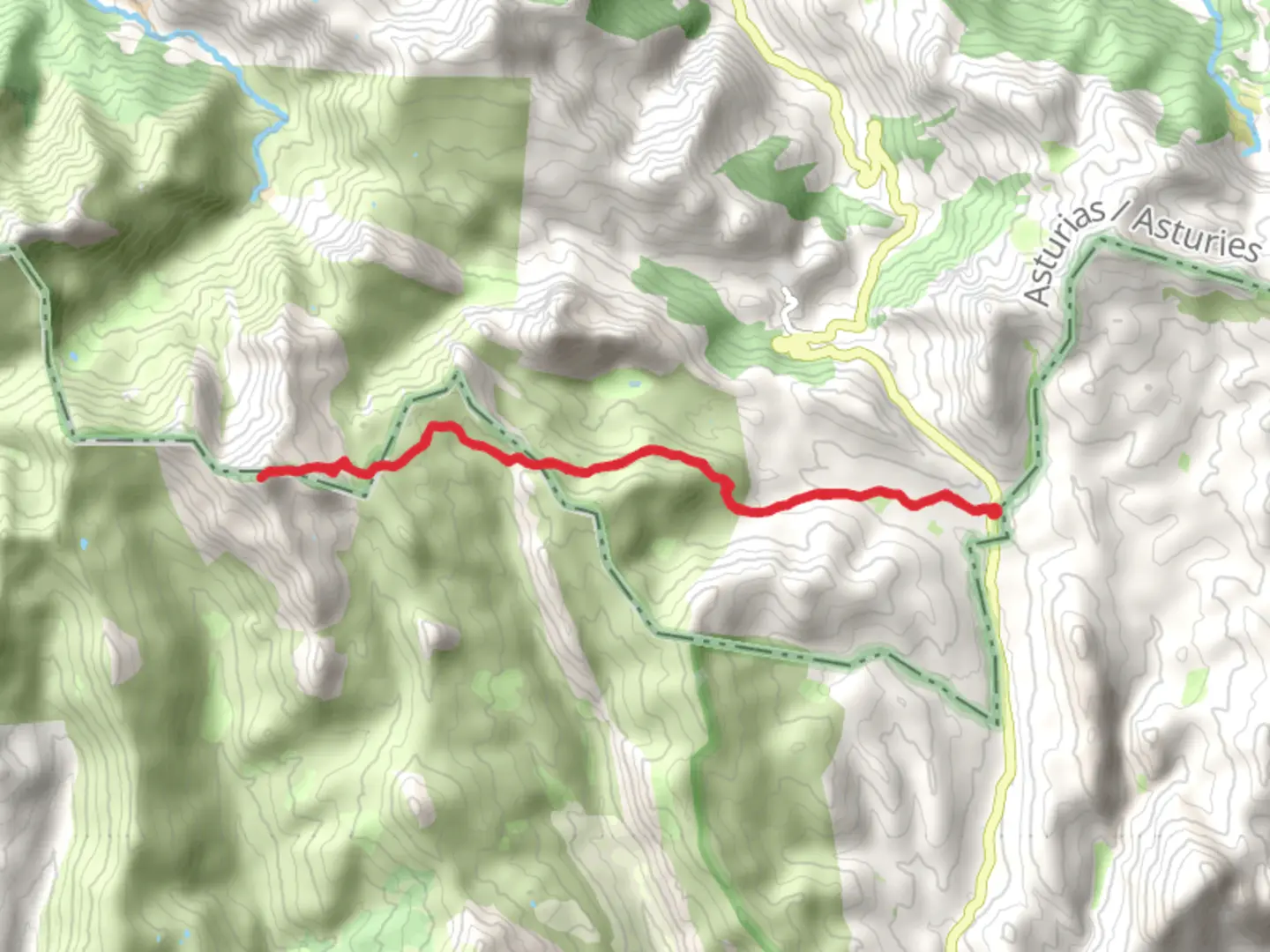 An image depicting the trail Cornon Route and its surrounding area.
