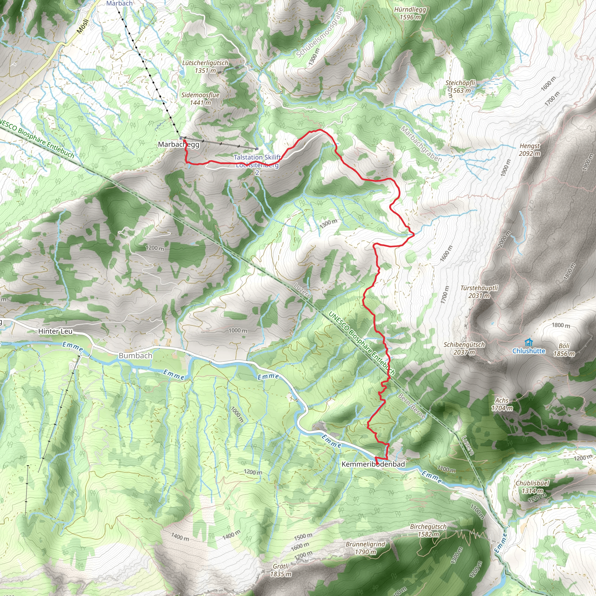 Kemmeriboden - Marbachegg mobile static map