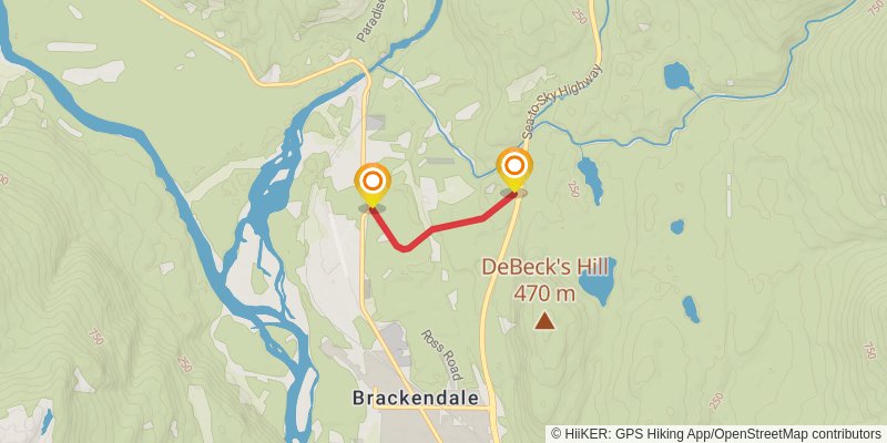 Sea To Sky Trail spur 1 Map