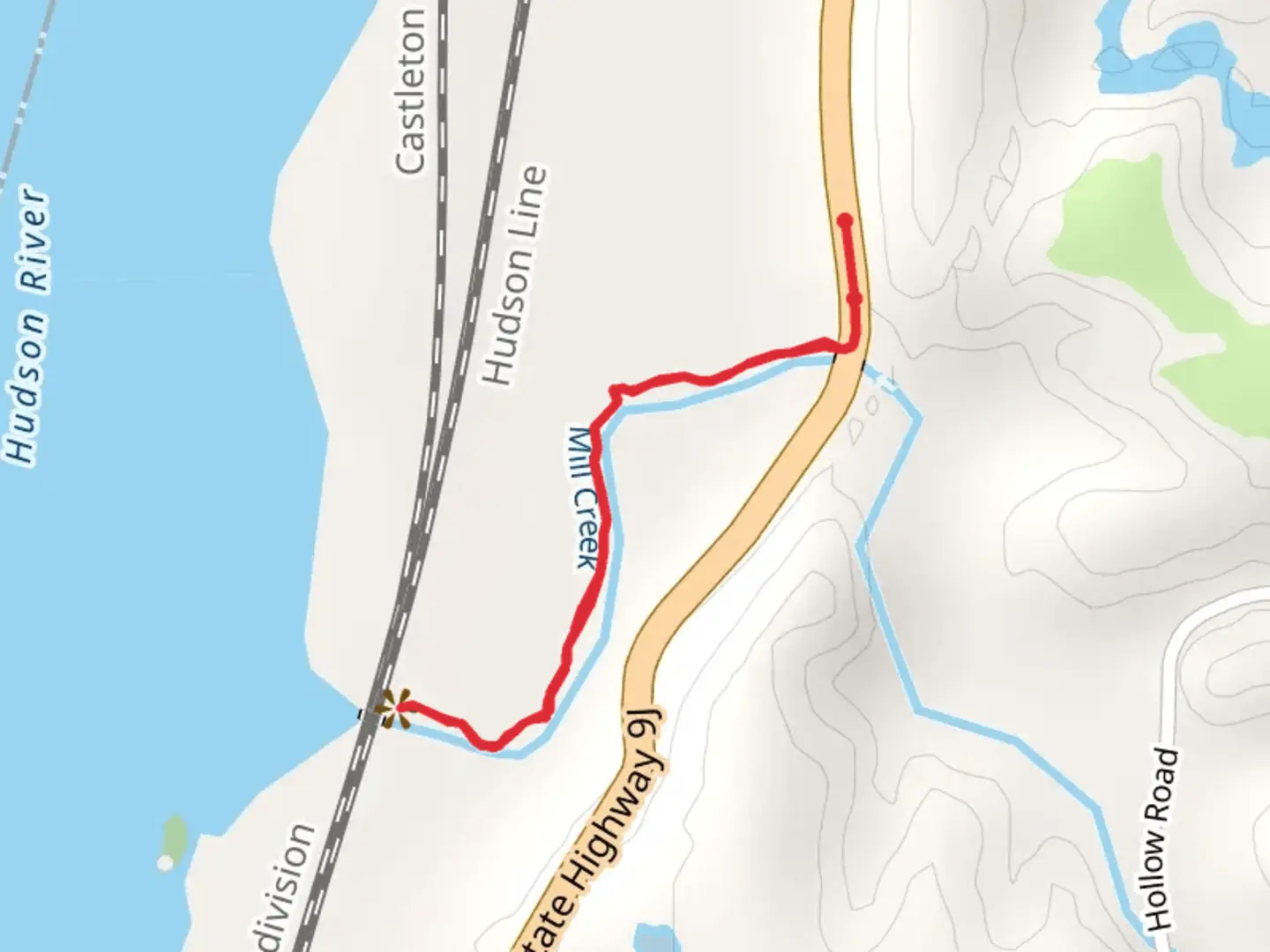 An image depicting the trail Mill Creek Out and Back and its surrounding area.