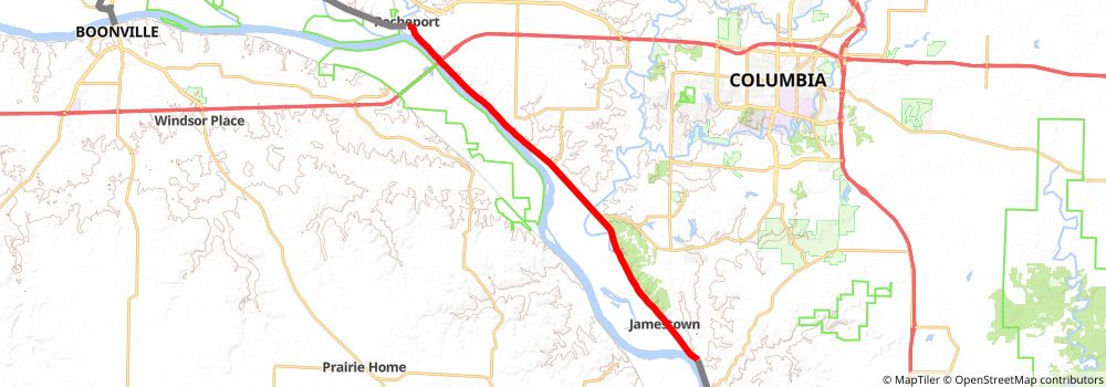 American Discovery Trail South Route stage 152 Map