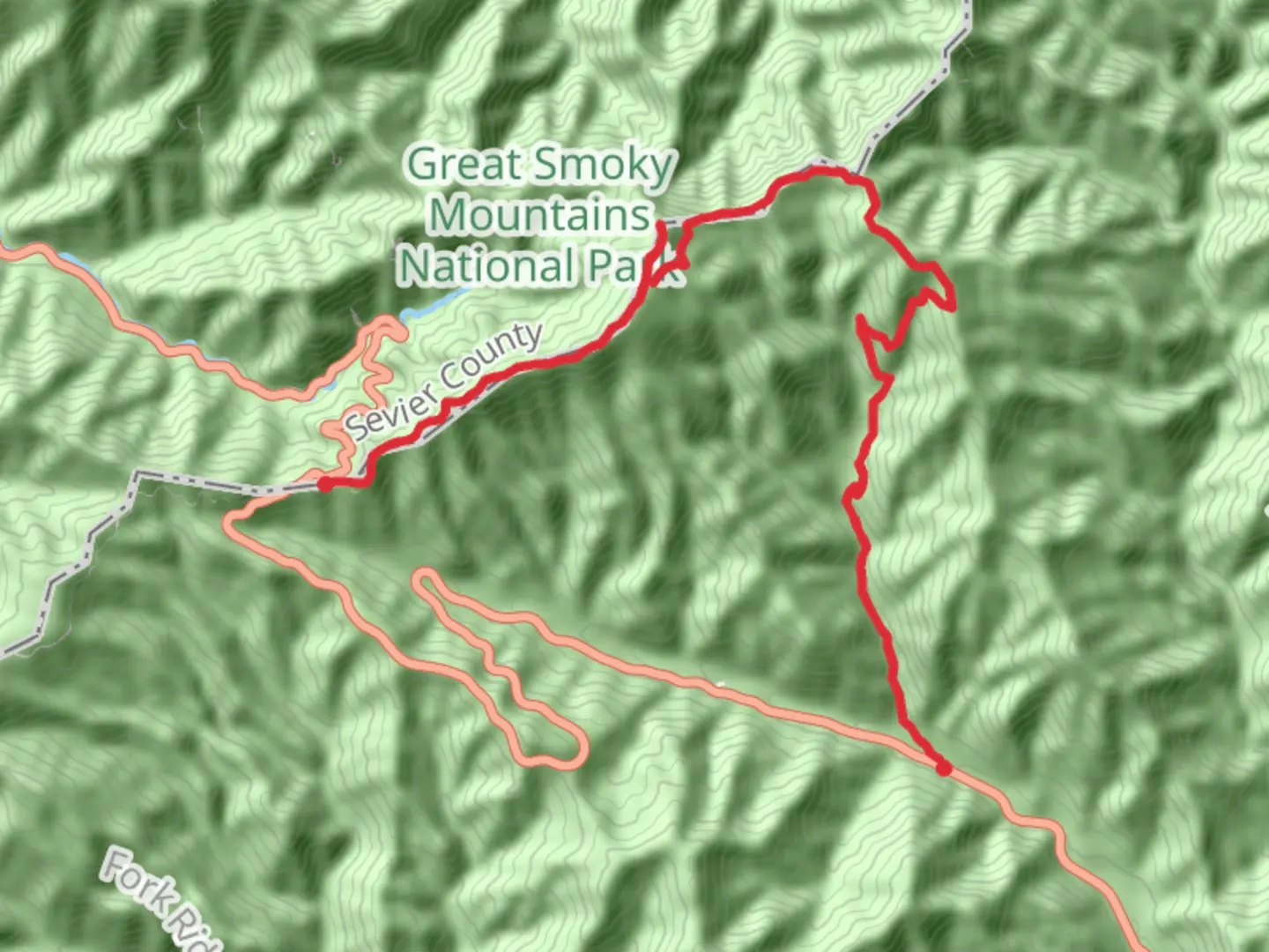 An image depicting the trail Mount Ambler and Mount Kephart via Appalachian Trail Point to Point and its surrounding area.