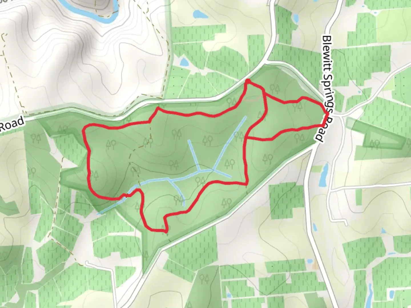 An image depicting the trail Hardys Scrub Track and its surrounding area.