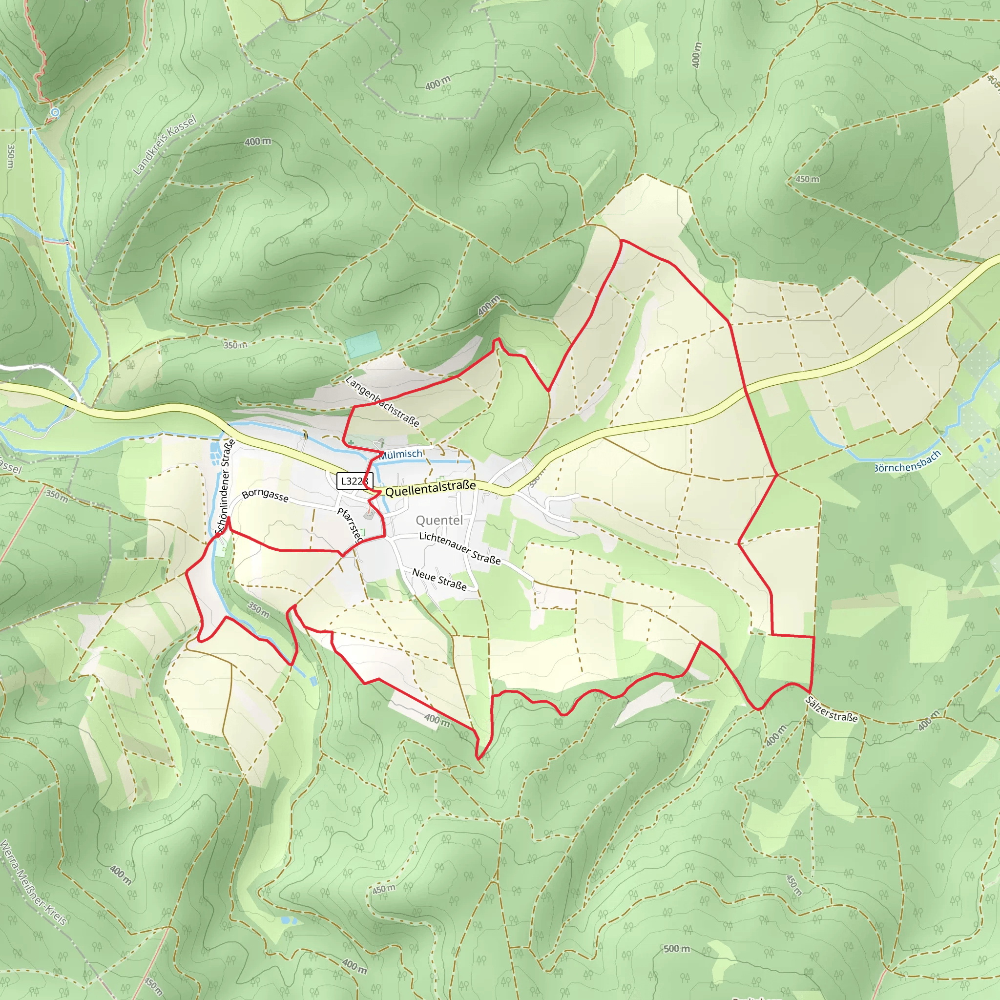 Panoramaweg Quentel mobile static map