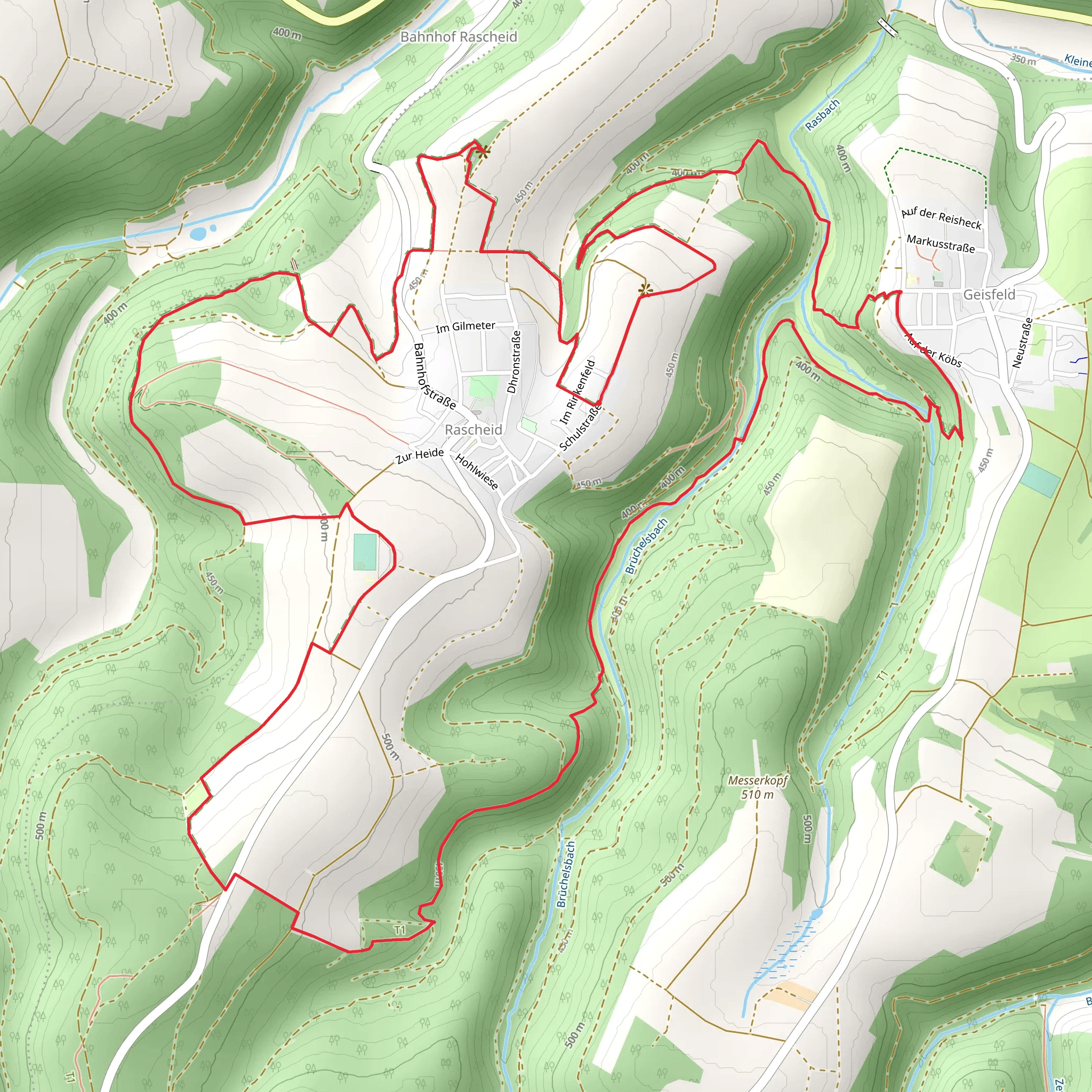 Rascheid Loop via Heidelberg mobile static map