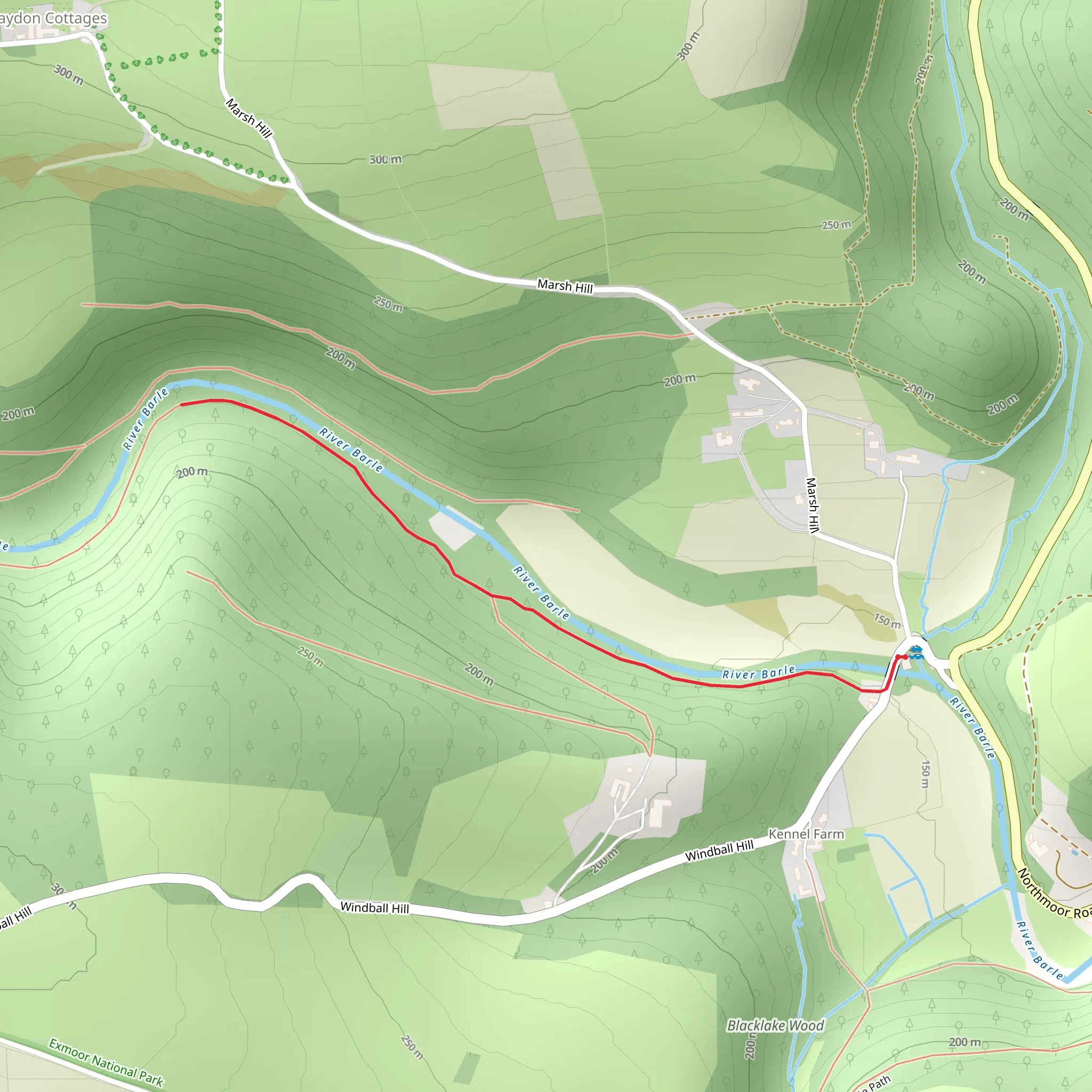 Marsh Bridge - Exmoor Stroll mobile static map