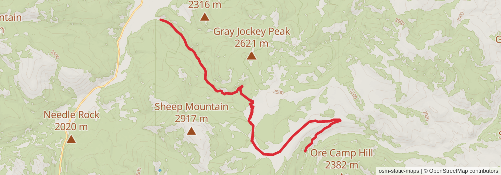 American Perimeter Trail - Rocky Mountains Primary stage 101 Map
