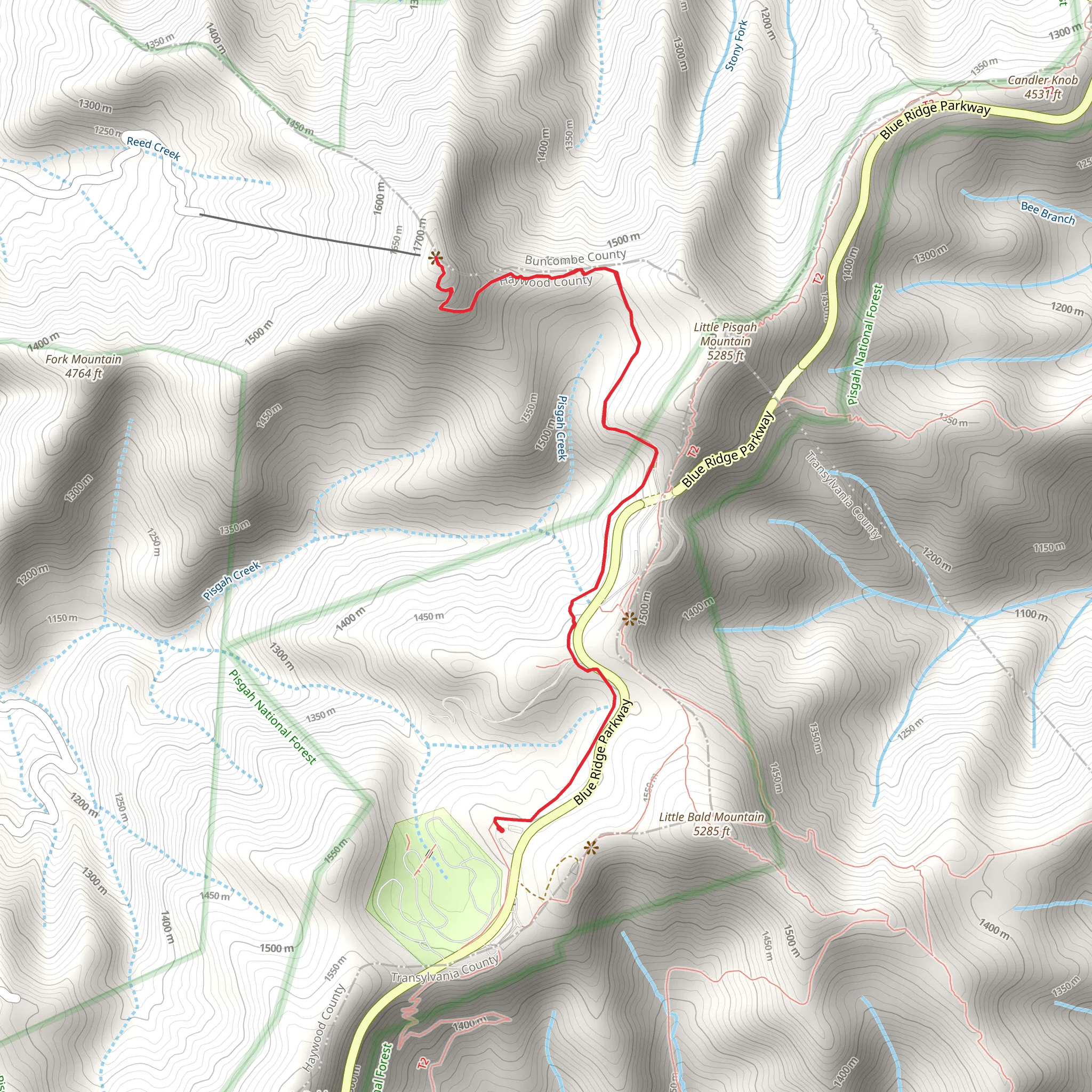 Mount Pisgah Trail mobile static map