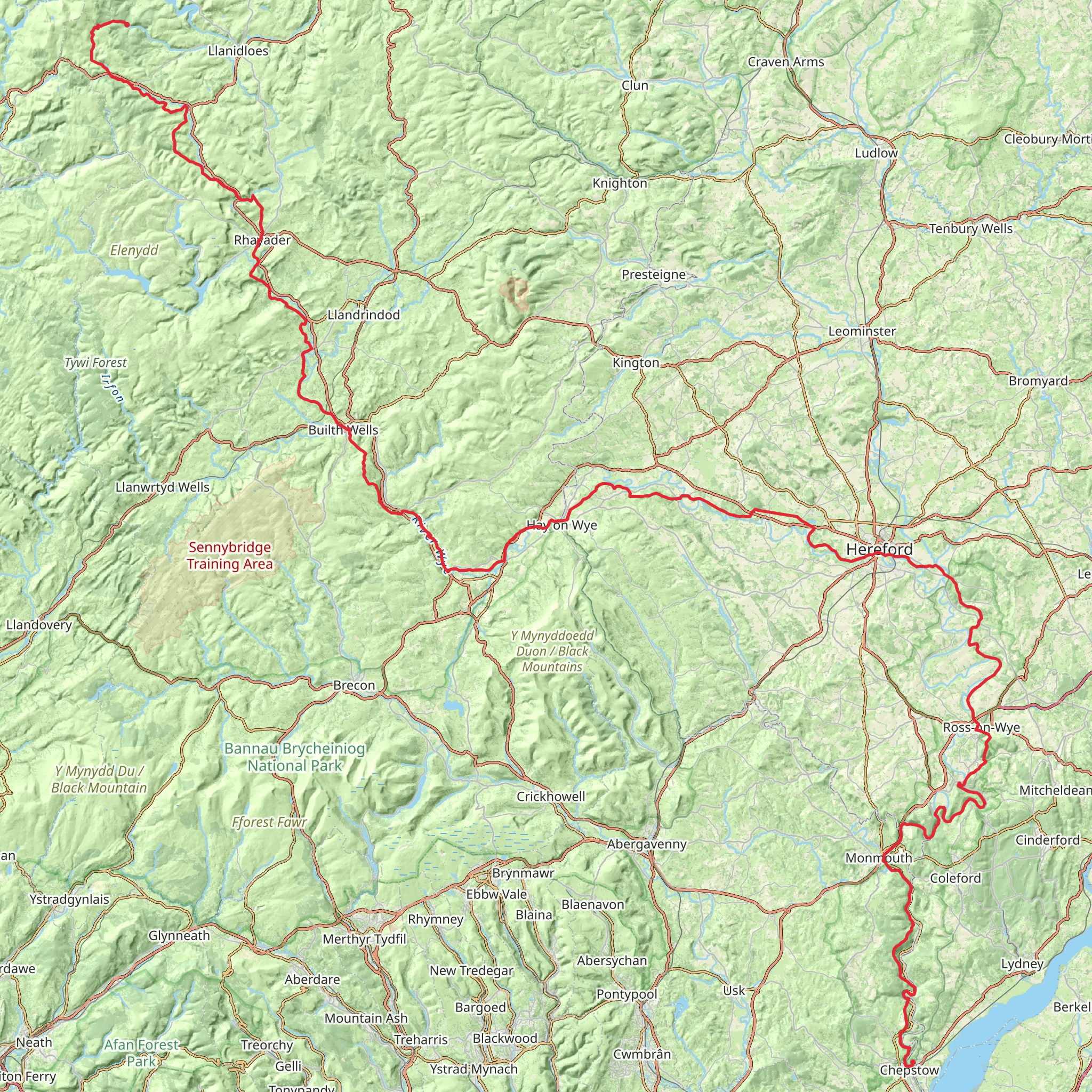 Wye Valley Walk mobile static map