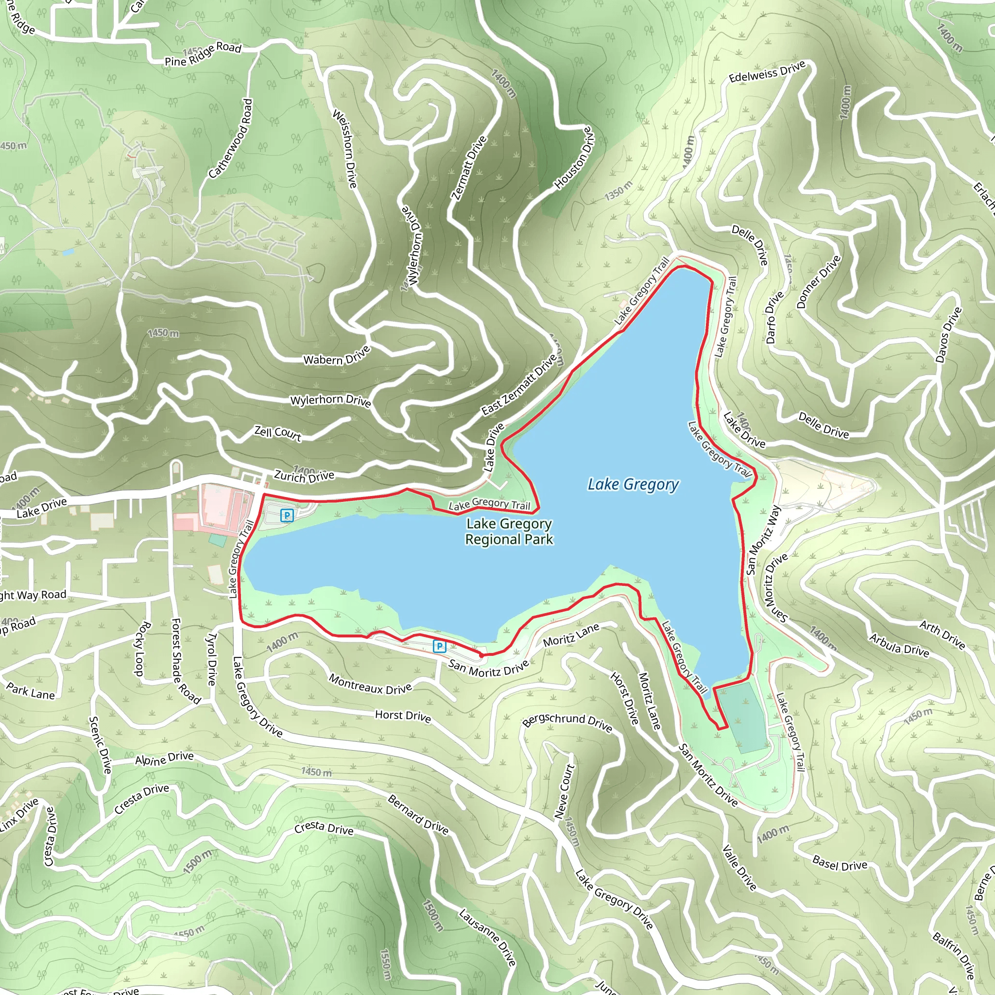 Lake Gregory Loop mobile static map