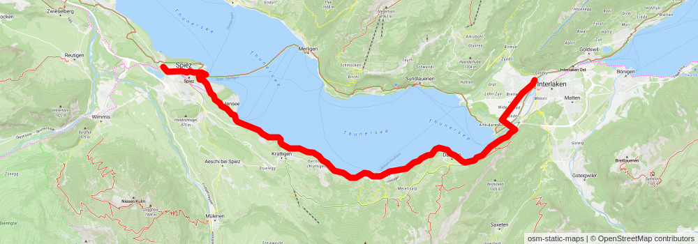 Veloweg- Brünig – Amsoldingen stage 3 Map