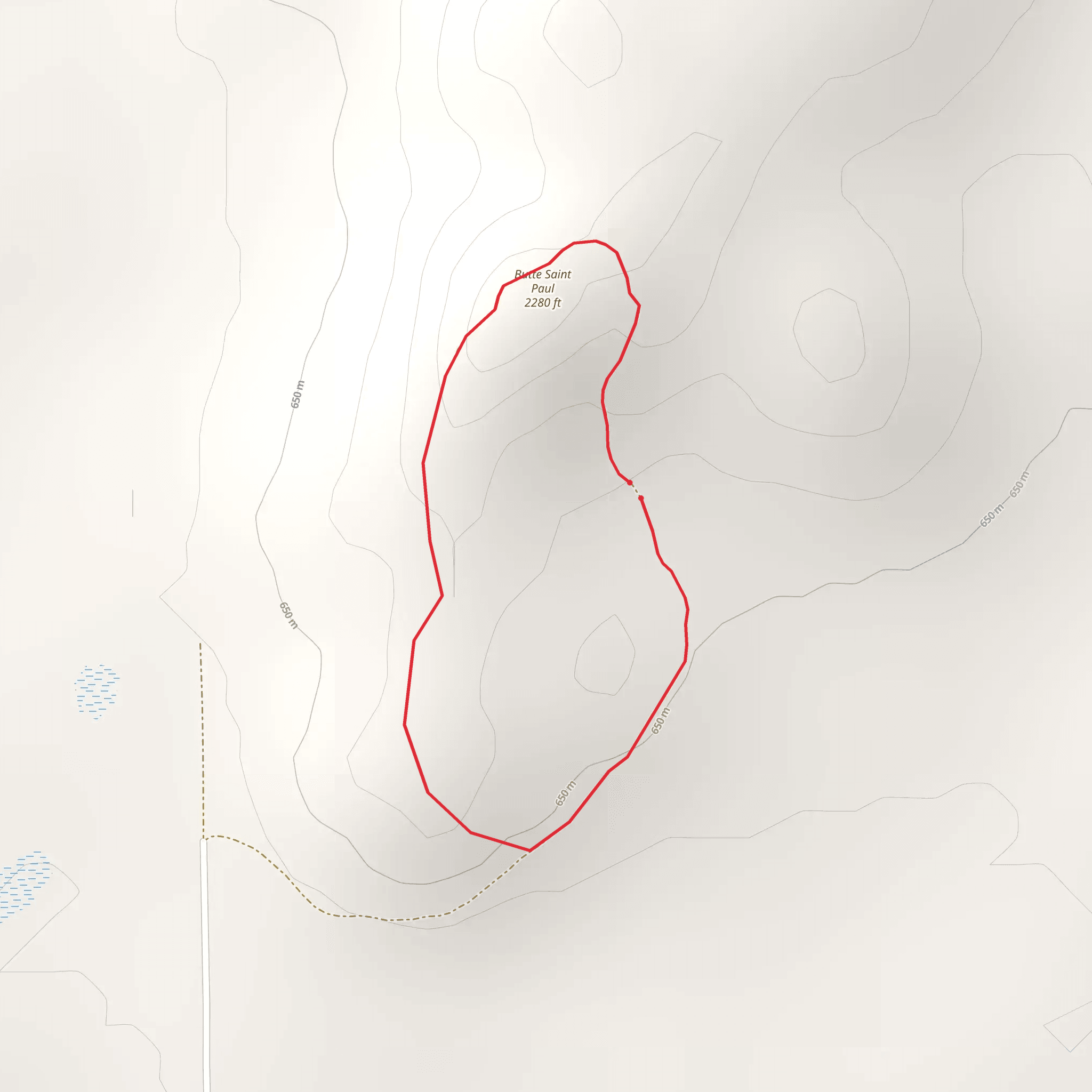 Butte Saint Paul Loop mobile static map