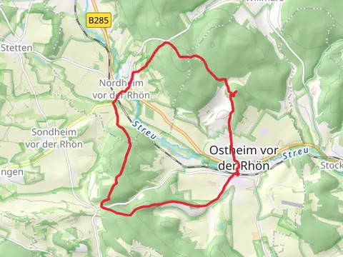 Ostheim voor der Rhon Loop via Konigsburg