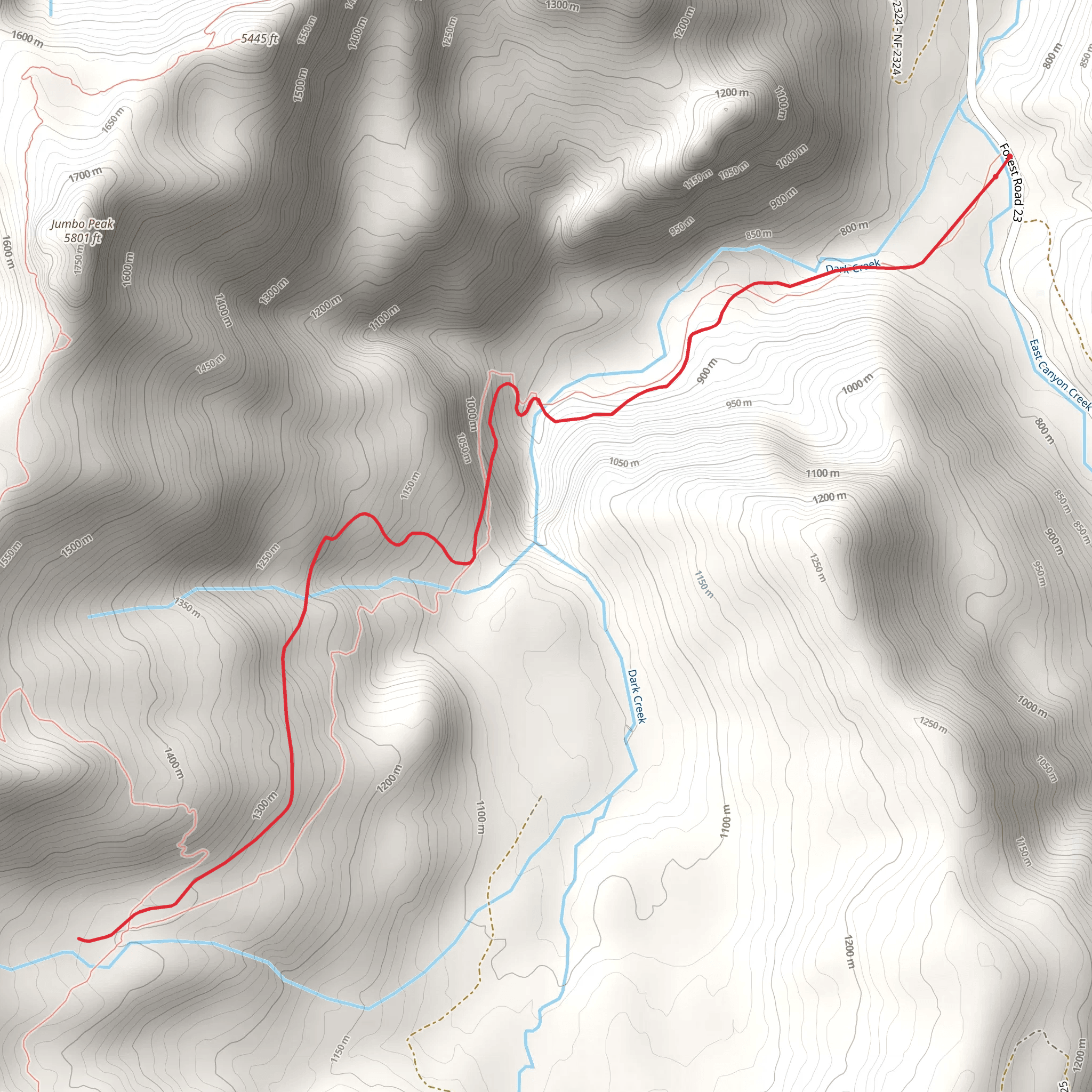 Dark Meadow Trail mobile static map