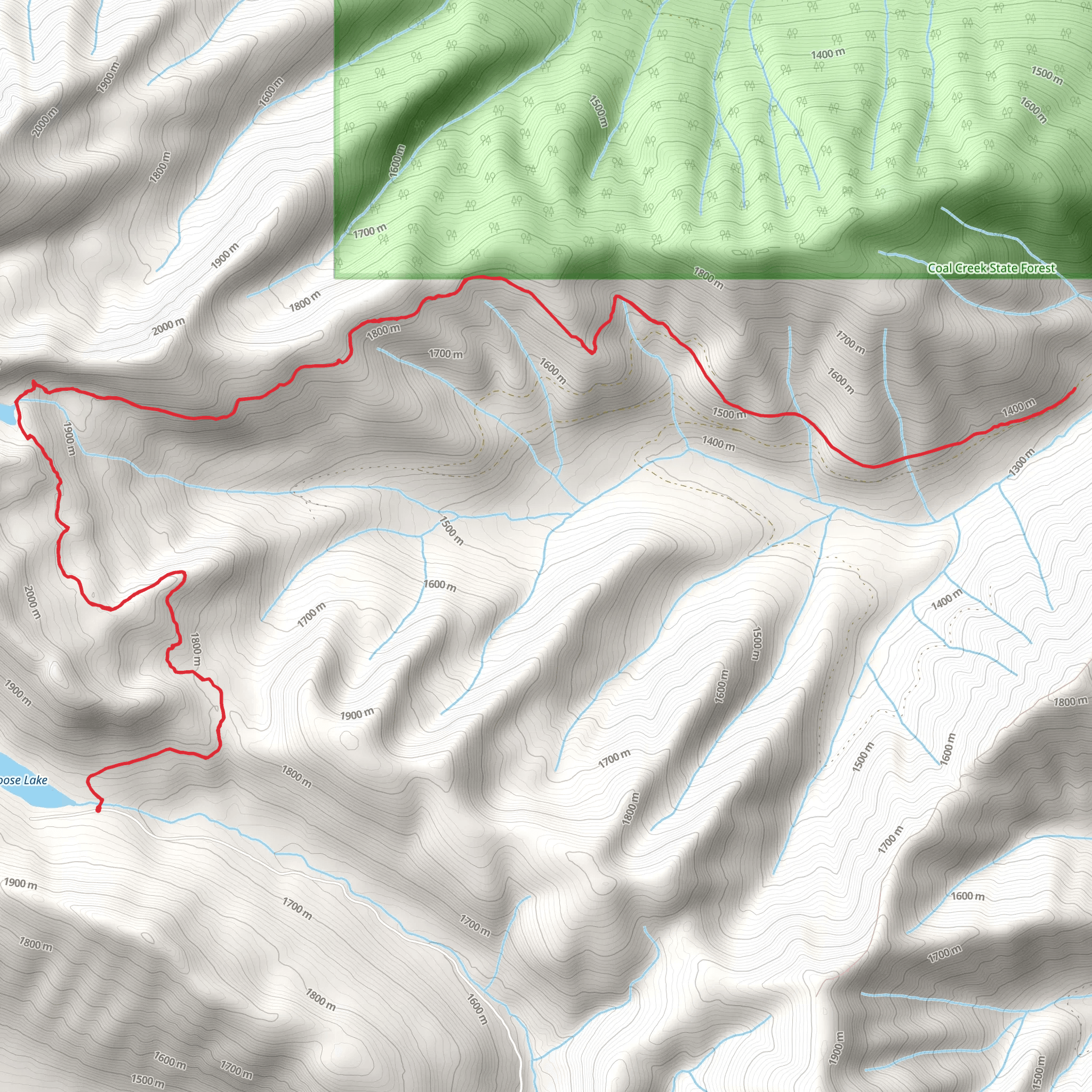 Deadhorse Ridge Moose Lake Trail mobile static map