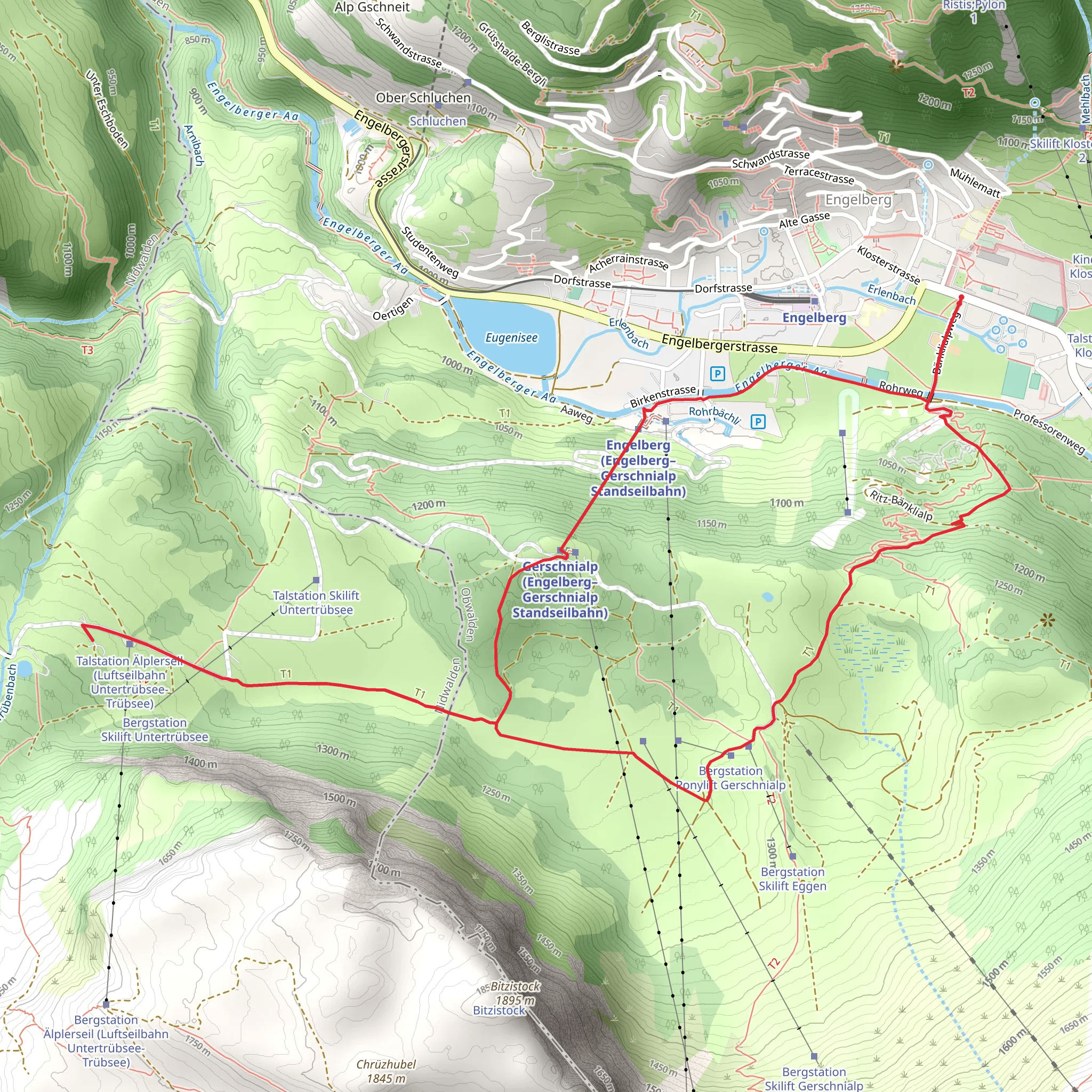 Alpine Cheese Trail Untertrübsee - Gerschnialp mobile static map
